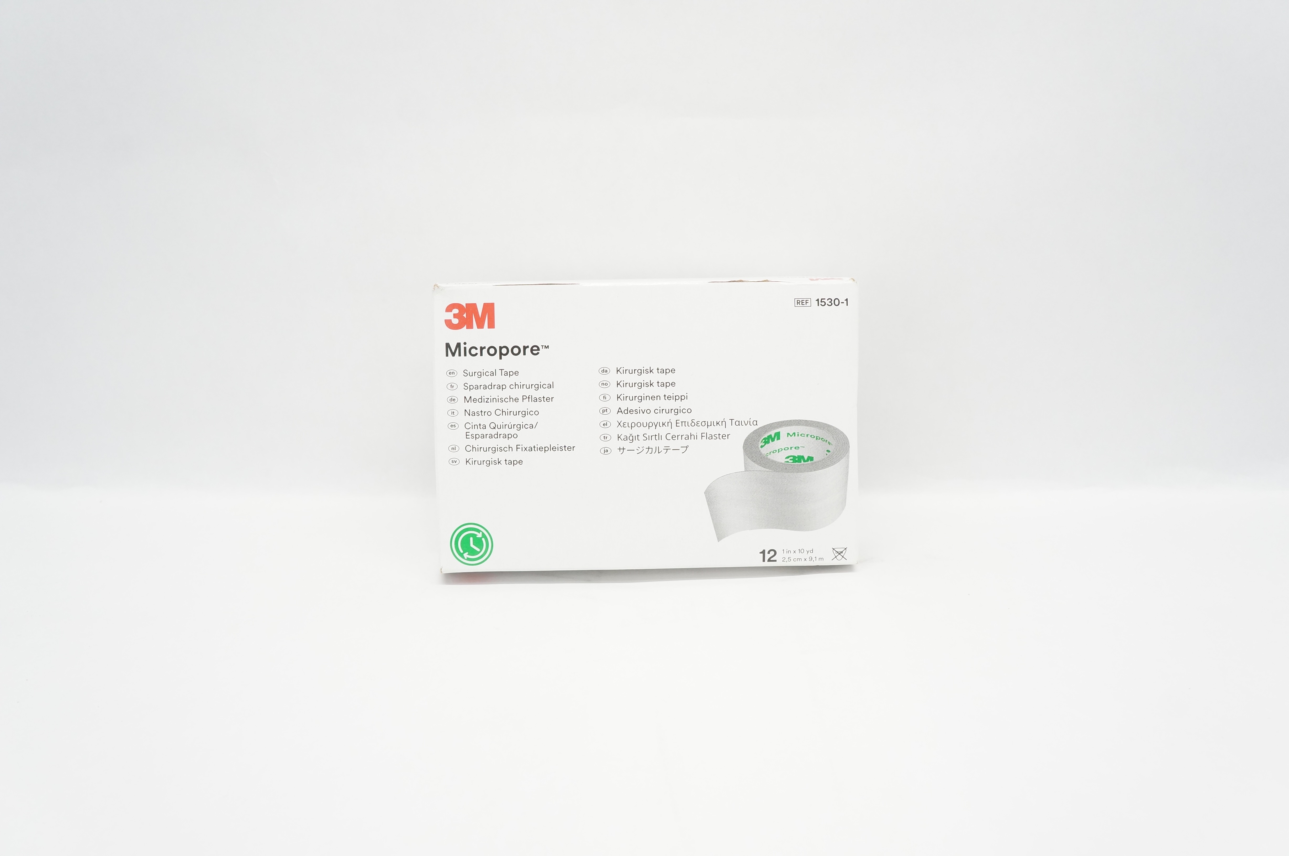3M 1530-1 Micropore Surgical Tape Hypoallergenic 1inch x 10yd - Box of 12