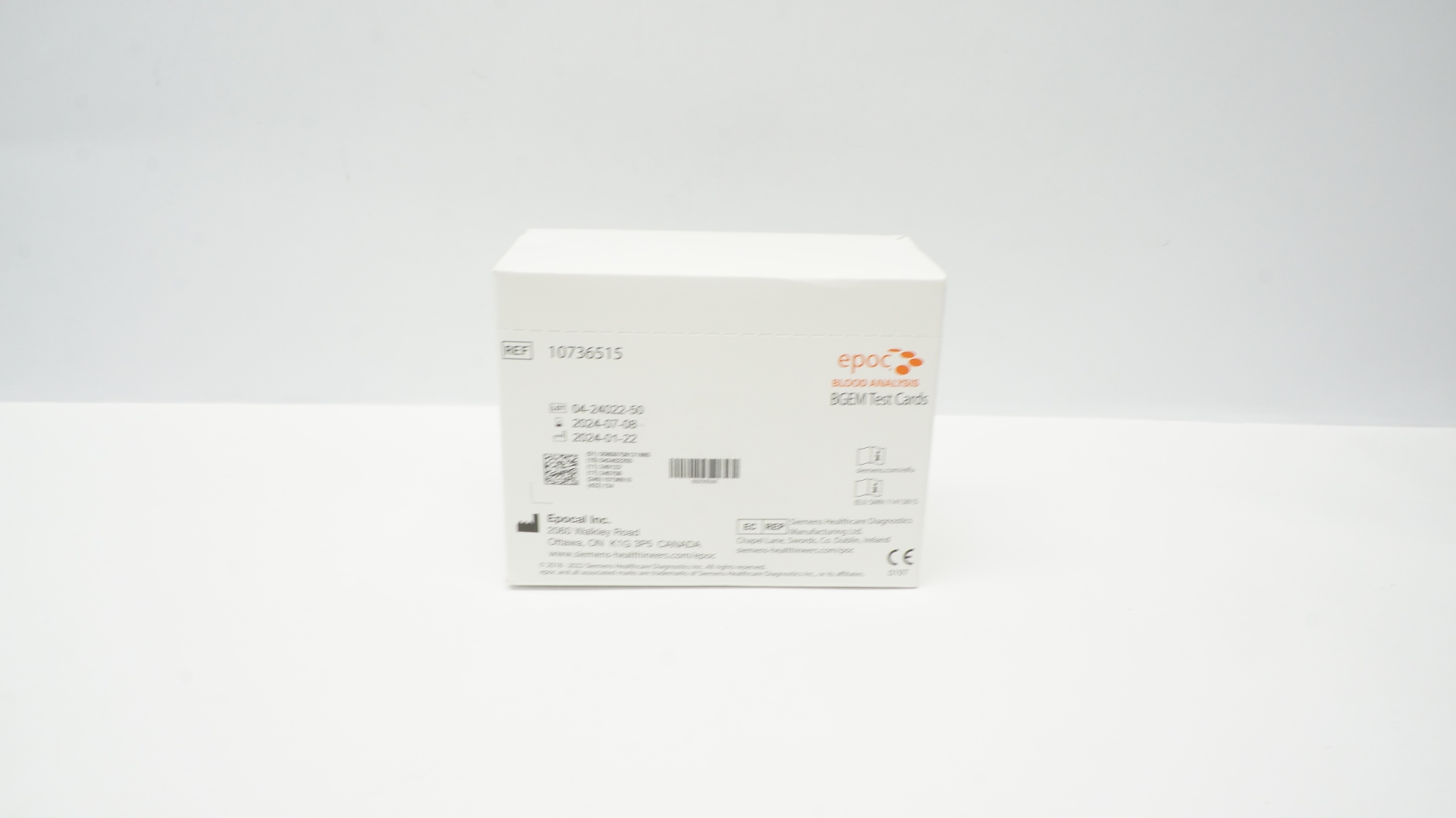 Epocal 10736515 Epic Blood Analysis BGEM Test Cards (x) - Box of 25