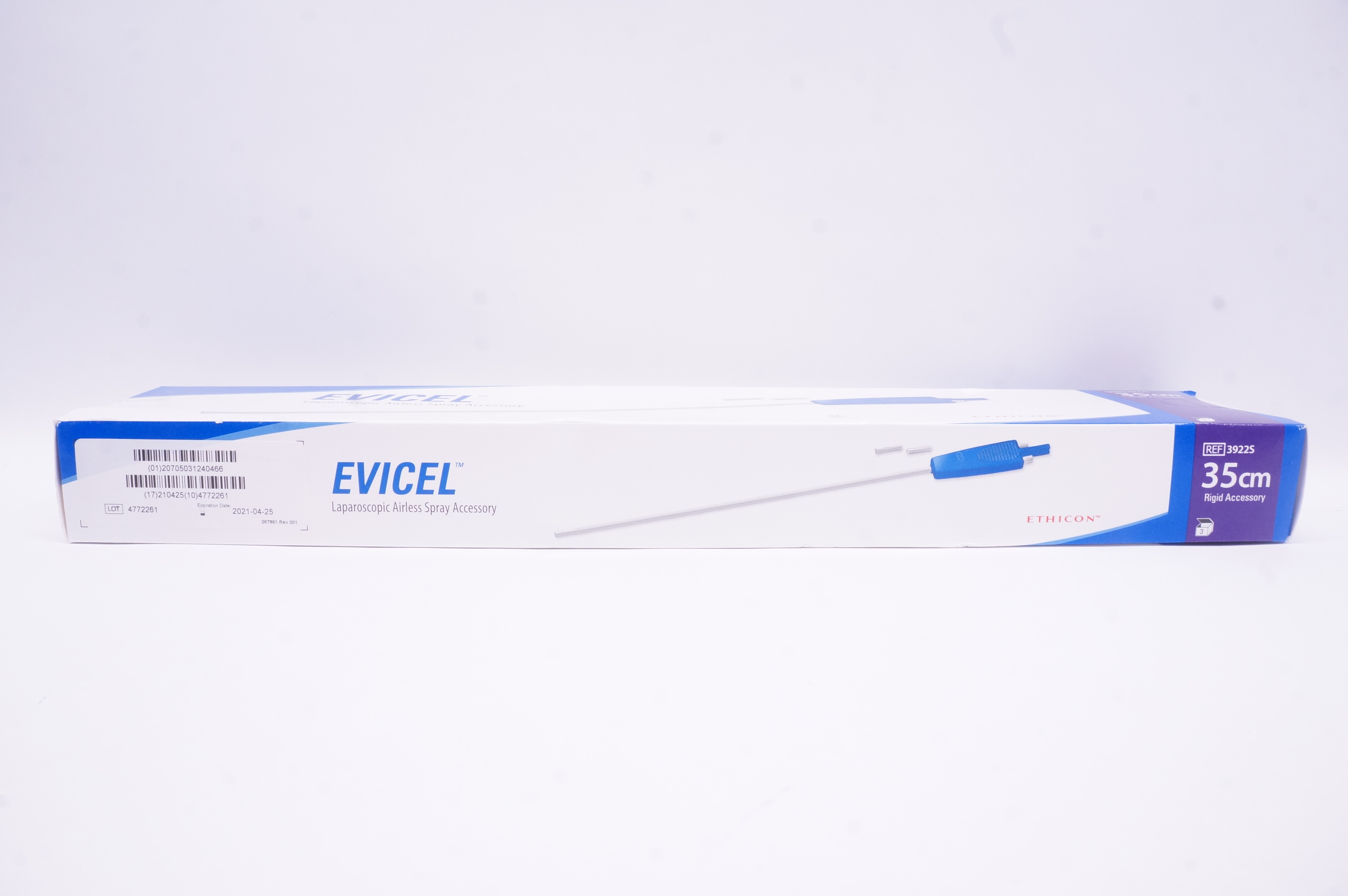 Ethicon 3922S Evicel Laparoscopic Airless Spray Accessory 35cm  - Box of 3