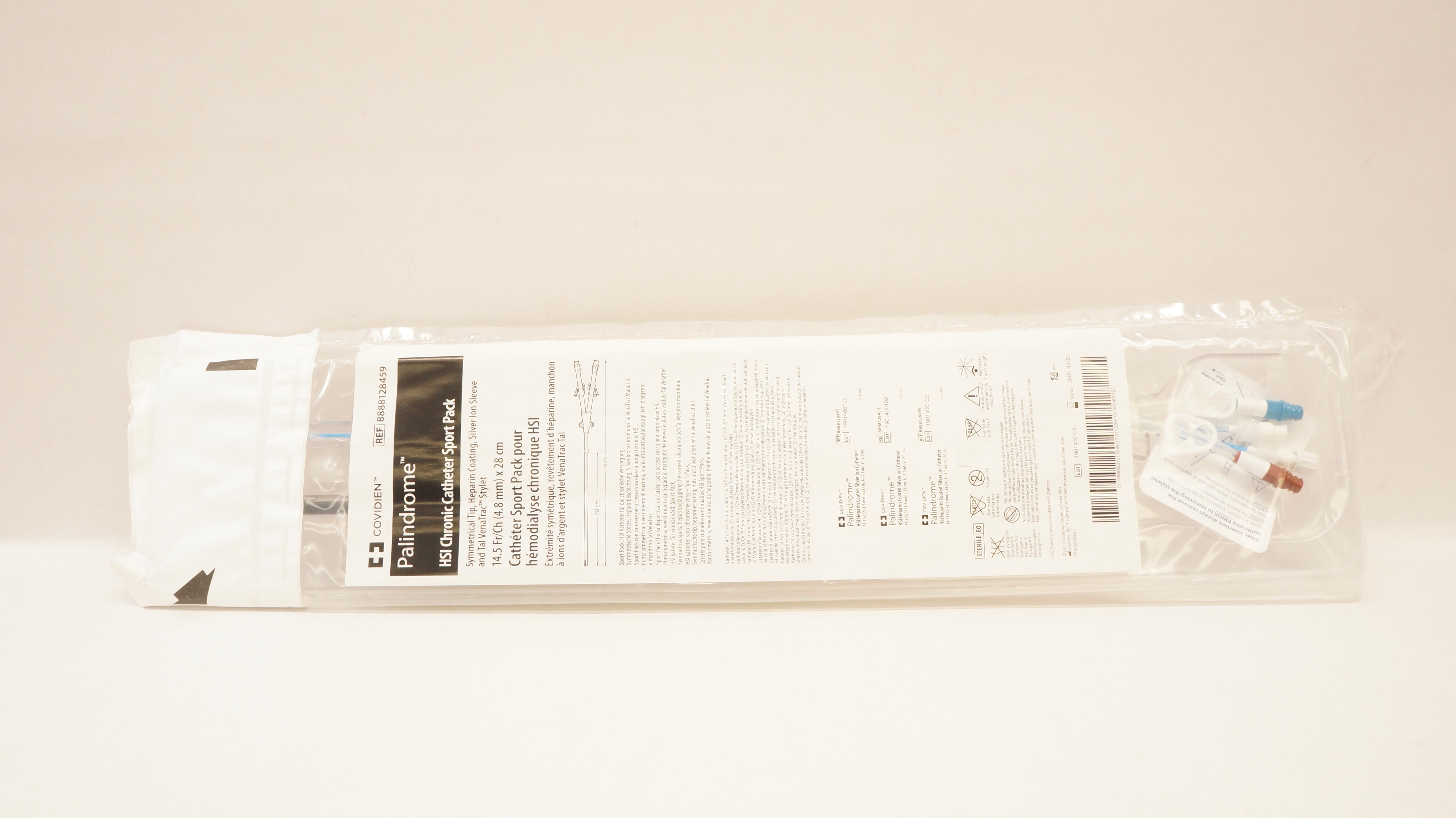 Covidien 8888128459 Palindrome HSI Chronic Cath. Sport Pack 14.5Fr/Ch x 28cm (x)