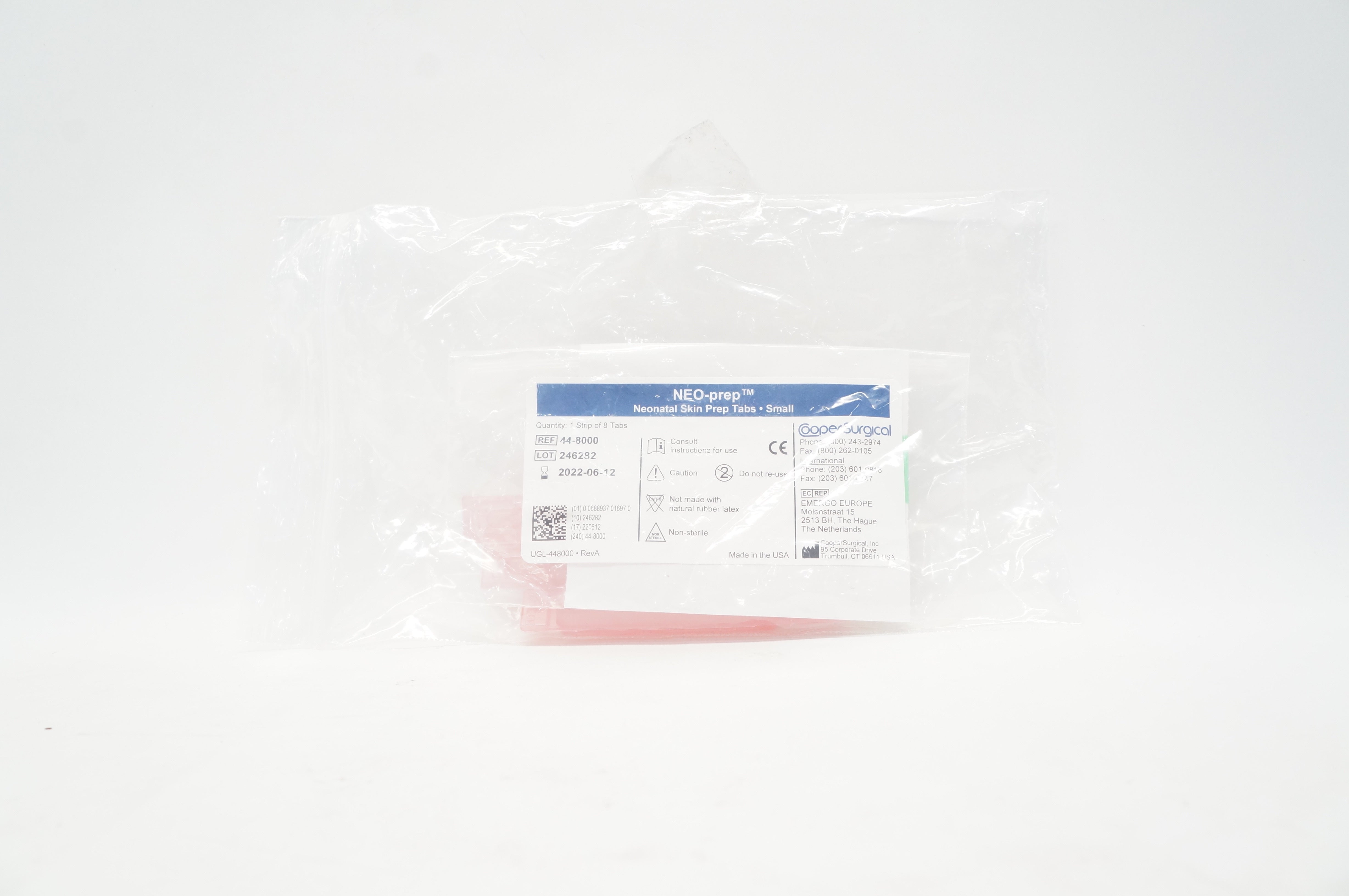 Cooper Surgical 44-8000 NEO-Prep Neonatal Skin Prep Tabs Small