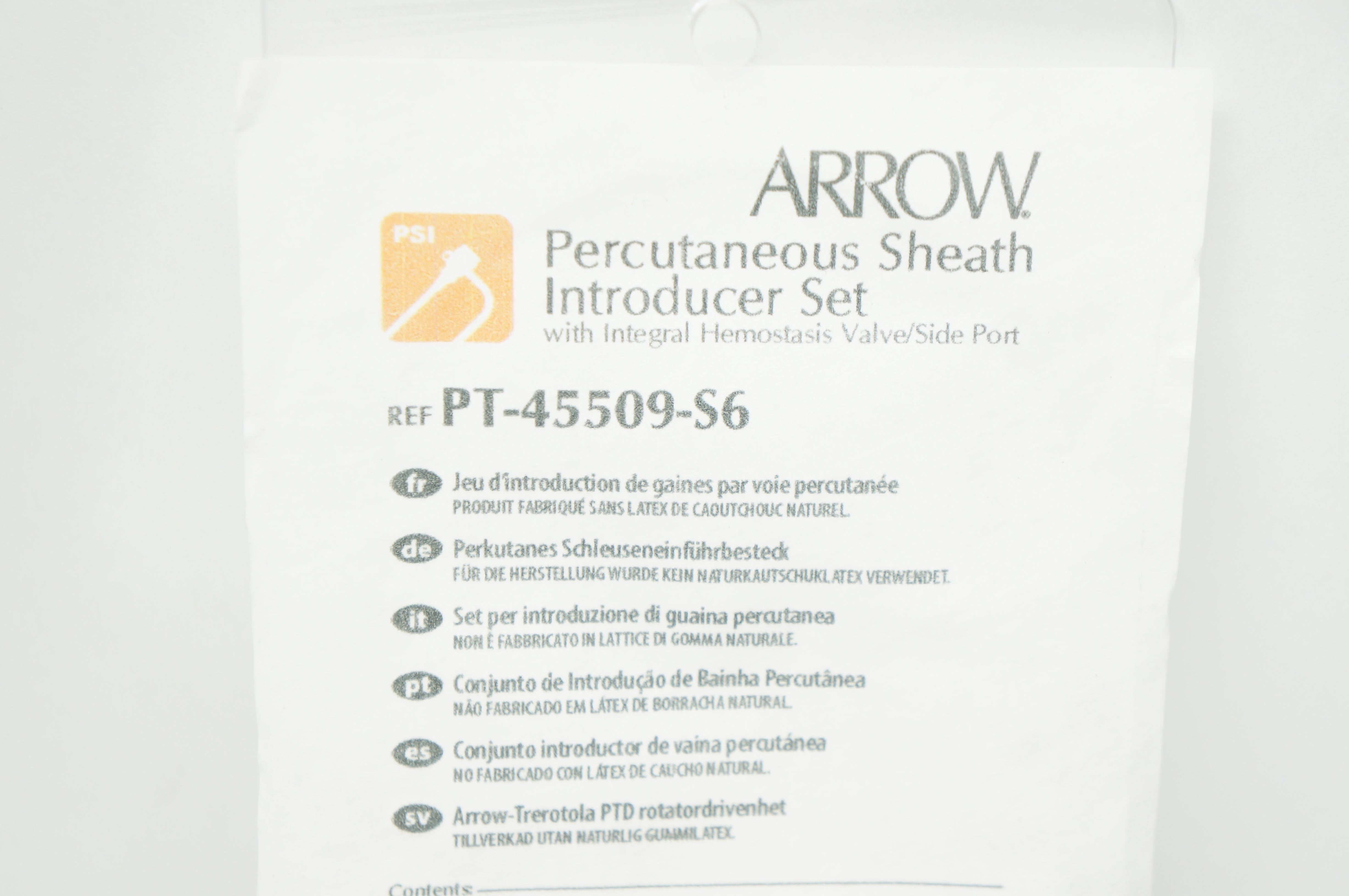 Arrow PT-45509-S6 Percutaneous Sheath Introducer Set 6Fr x 2 inch (x)