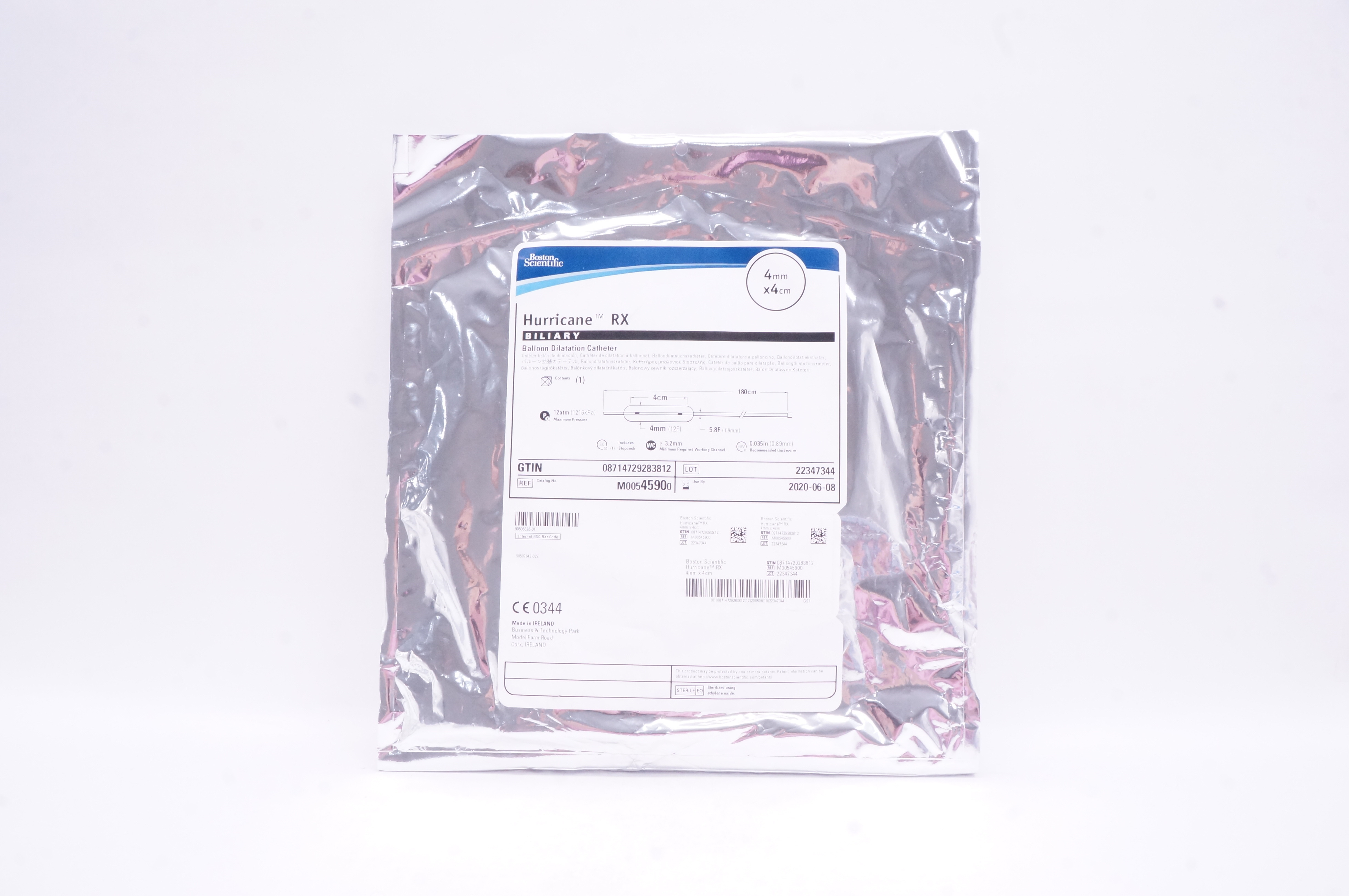 Boston Scientific 4590 Hurricane RX Balloon Dilatation Cath. 4mm x 4cm (x)