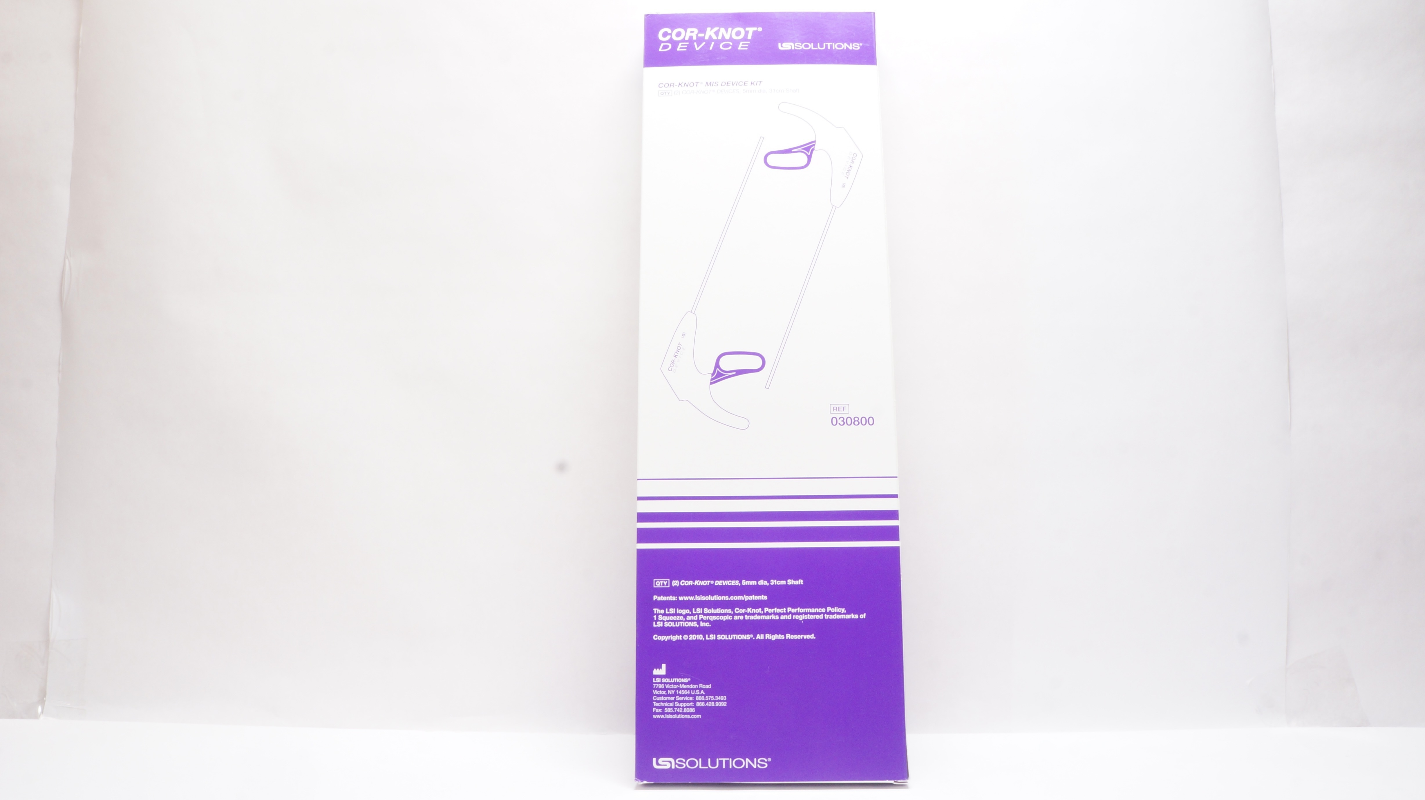 LSI Solutions 030800 Cor-Knot MIS Device Kit 5mm dia 31cm Shaft (x) - Box of 2