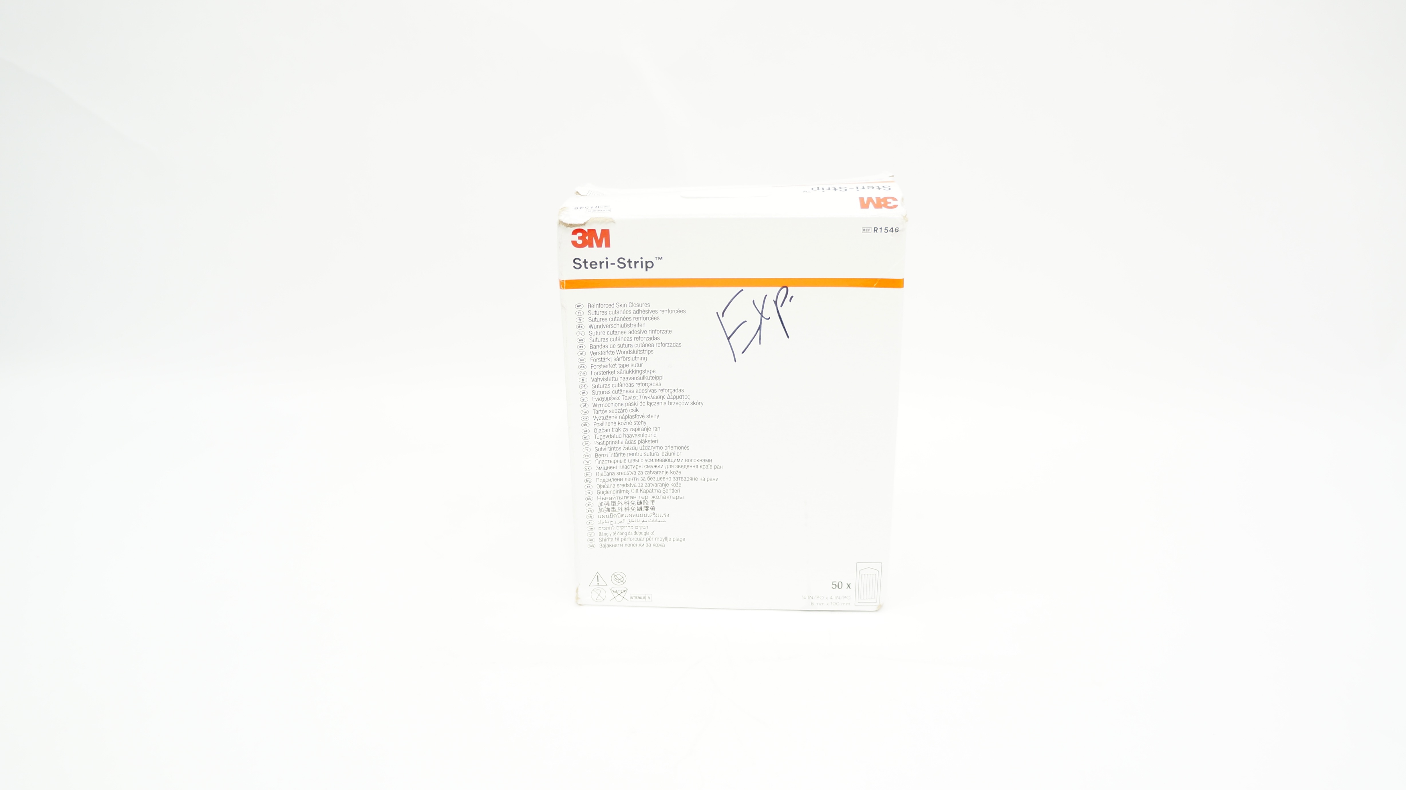 3M R1546 Steri-Strip Reinforced Skin Closures 1/4inch x 4inch - Box of 50