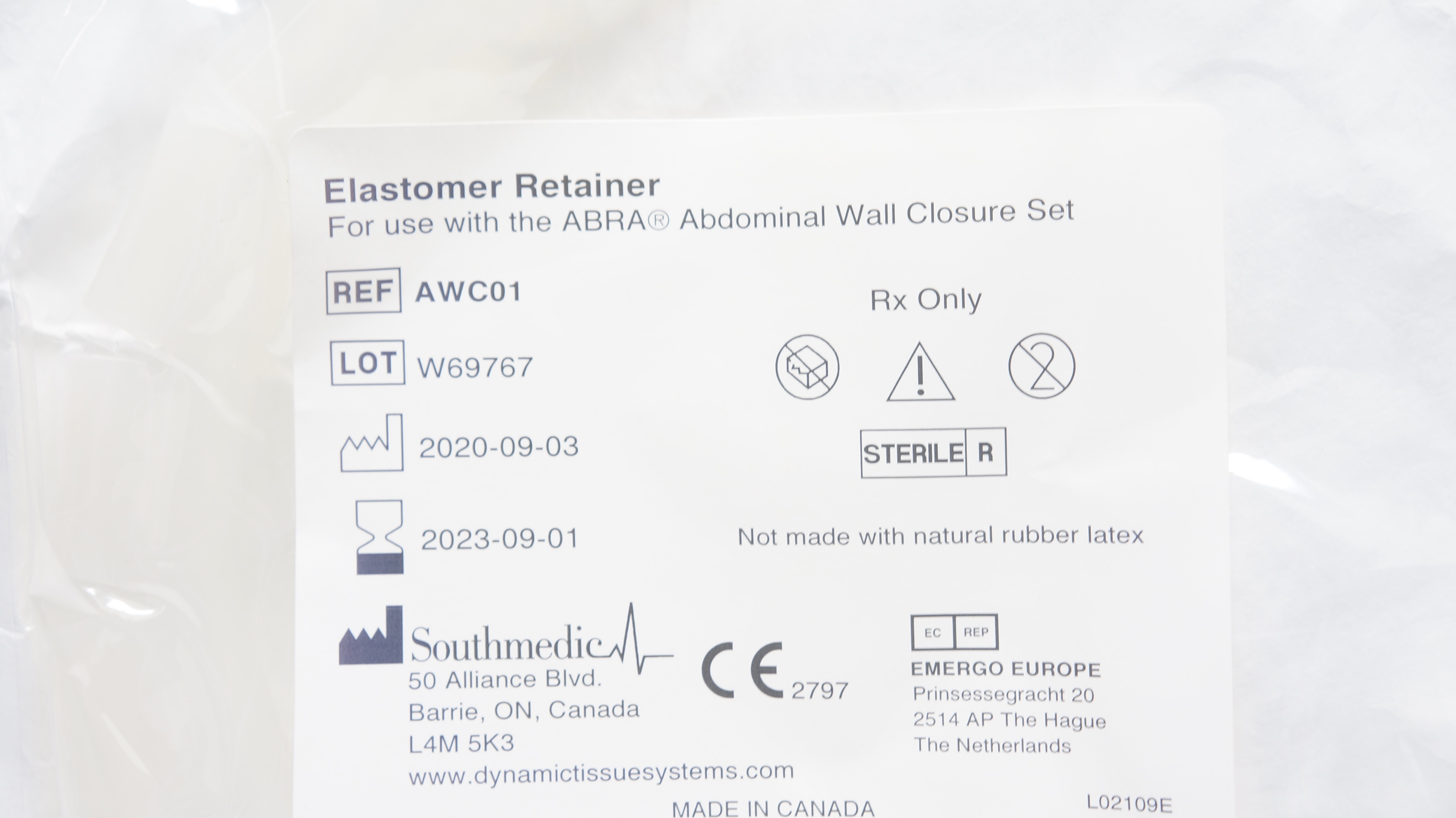 Southmedica AWC01 Elastomer Retainer (x)