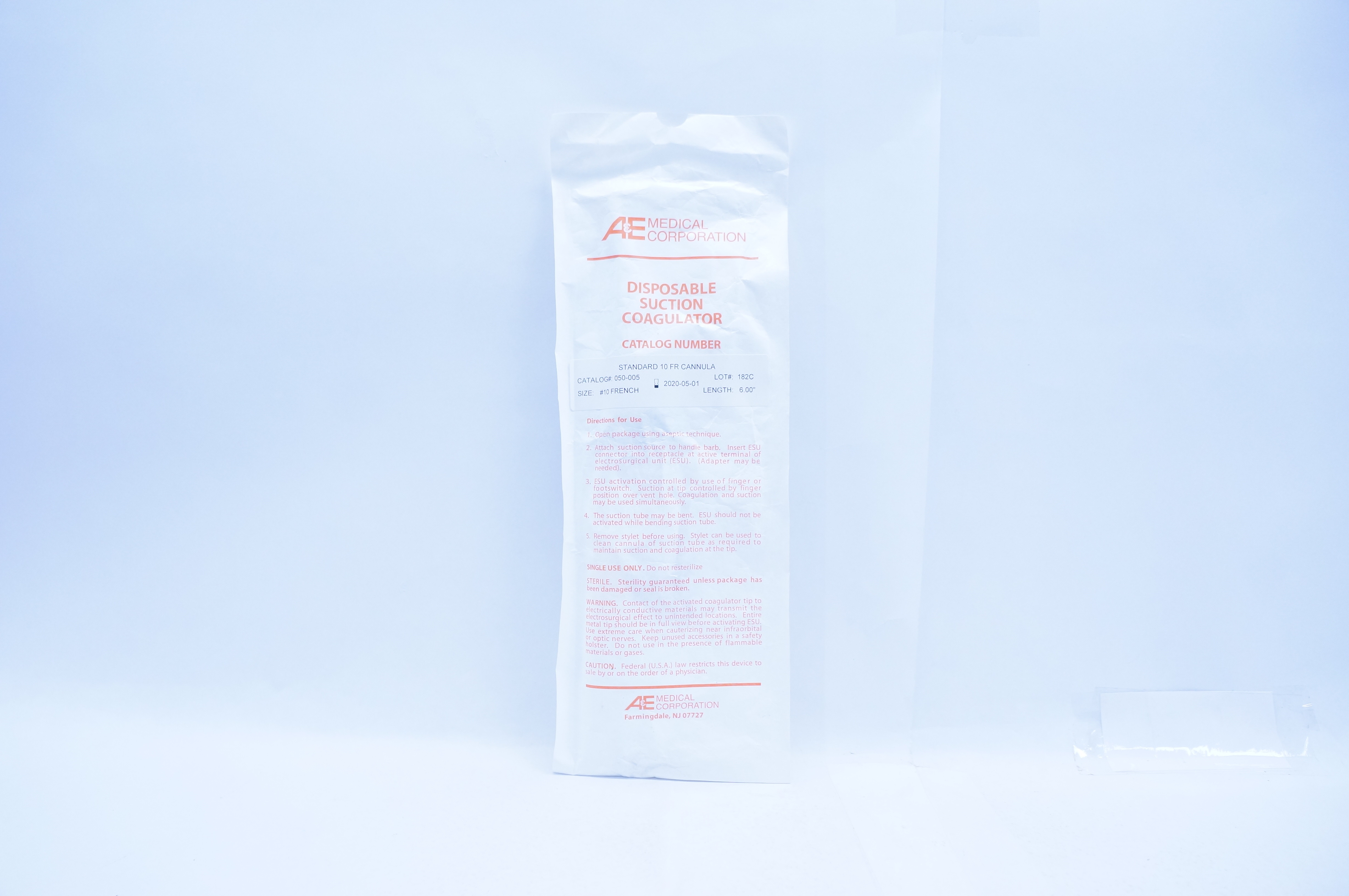 A&E Medical 050-005 Disposable Suction Coagulator 10Fr. (x)