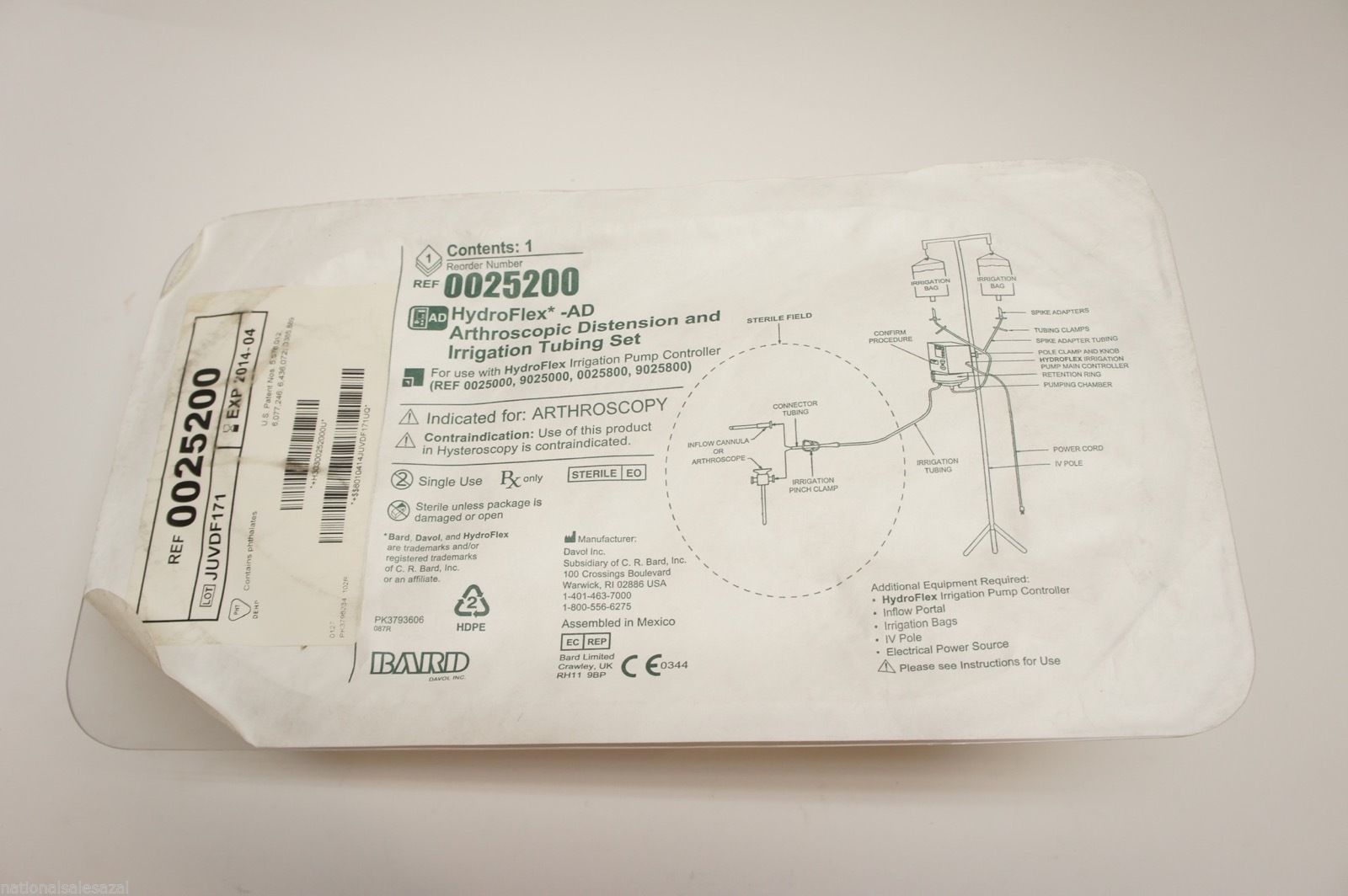 0025200 ~ Bard AD Arthroscopic Distension and Irrigation Tubing Set (x)