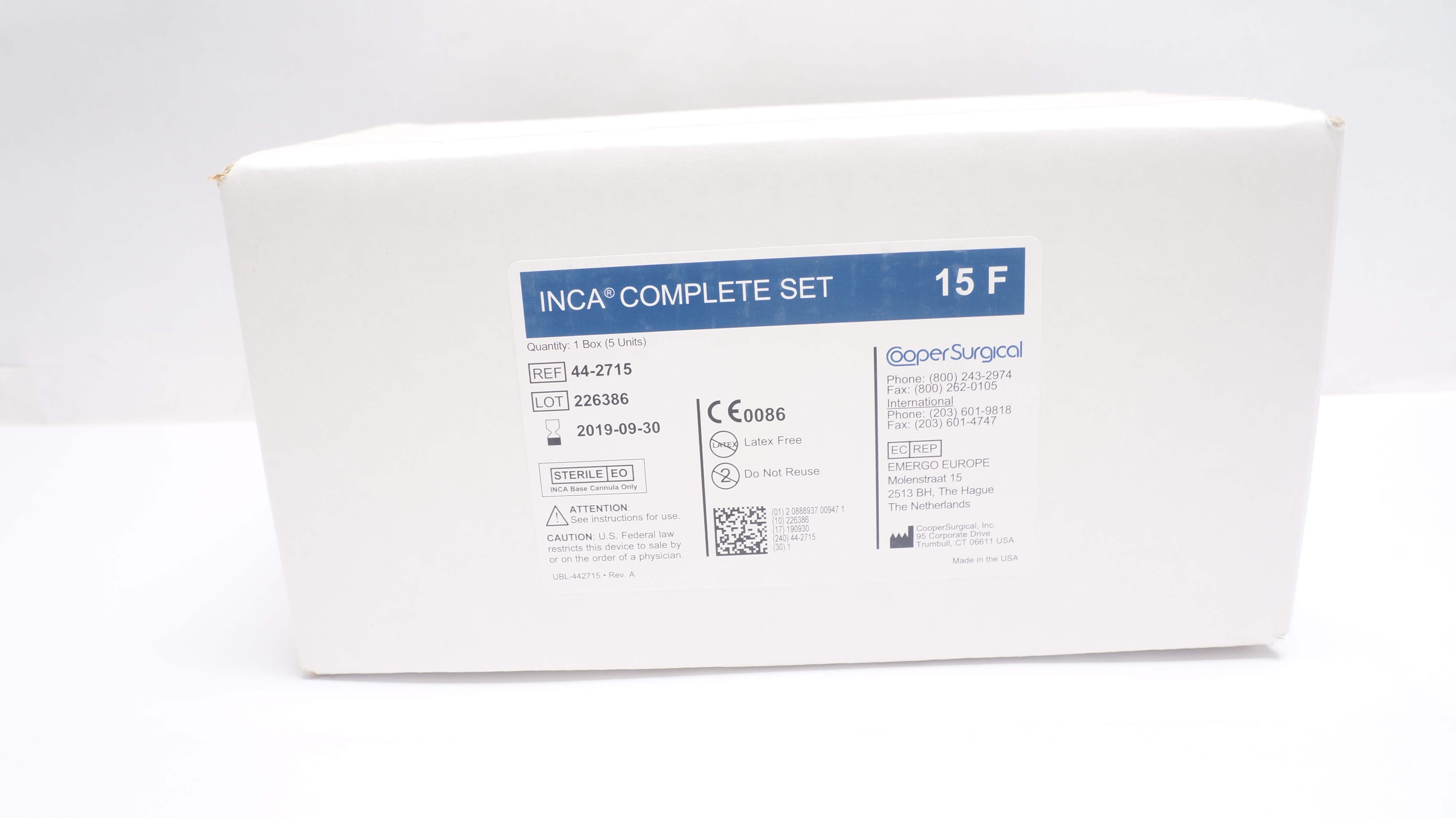 Cooper 44-2715 Complete Set Infant Nasal Cannula Assembly 15F (x) - Box of 5