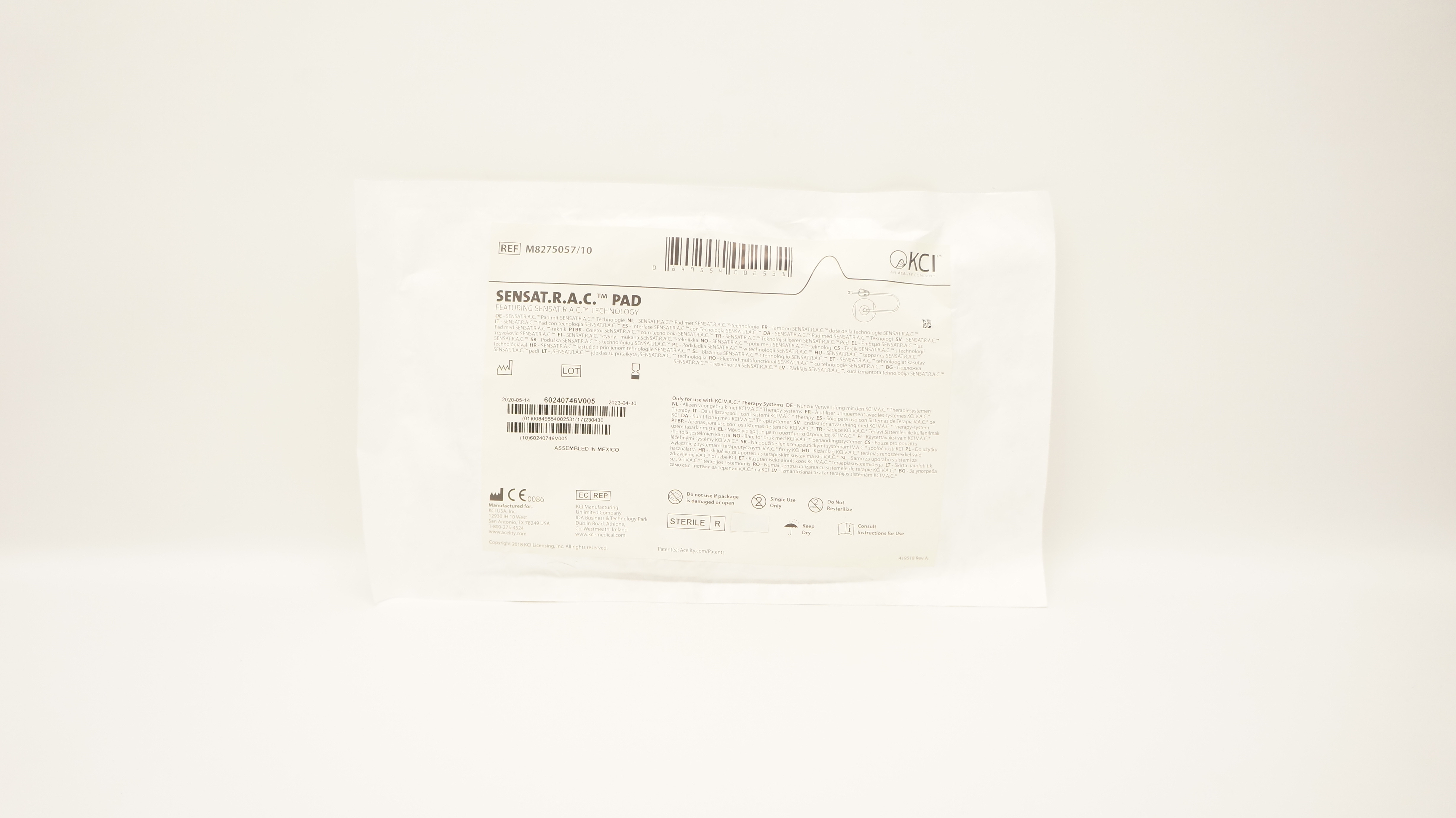 KCI M8275057/10 SensaT.R.A.C. Pad