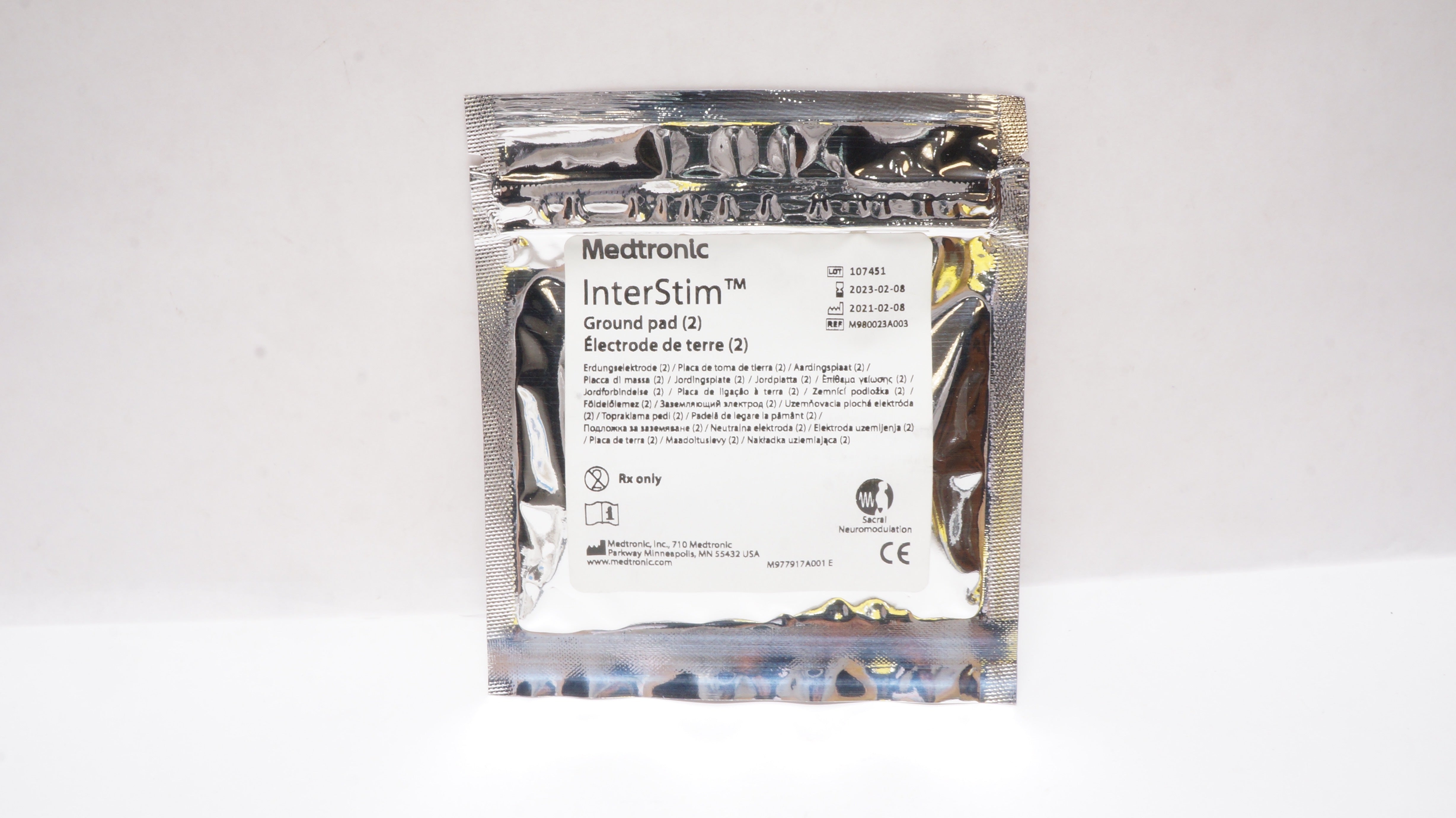 Medtronic M980023A003 InterStim Ground Pad (2) (x)