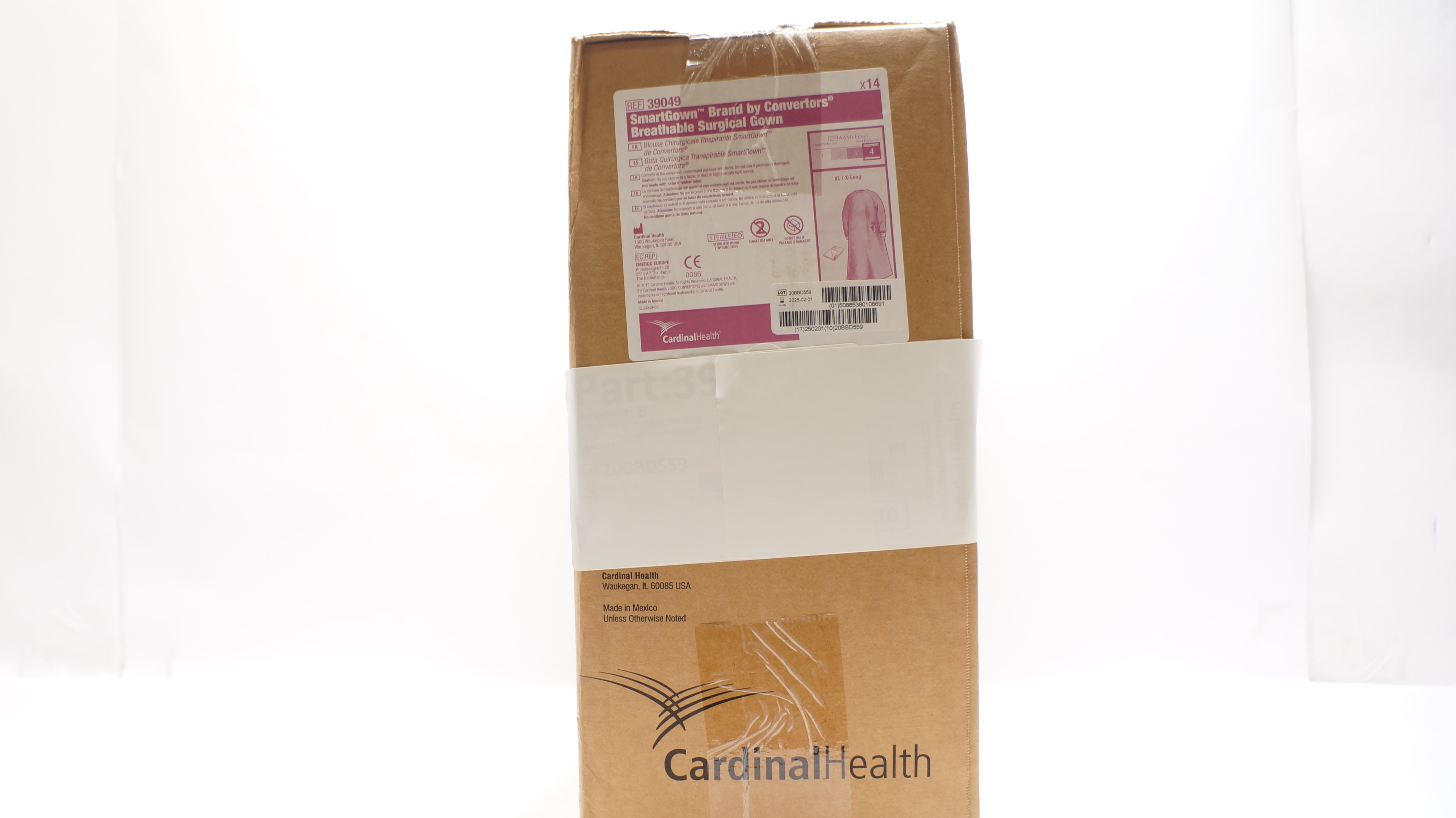 Cardinal Health 39049 Breathable Surgical G o w n, X-Large/X-Long - Case of 14