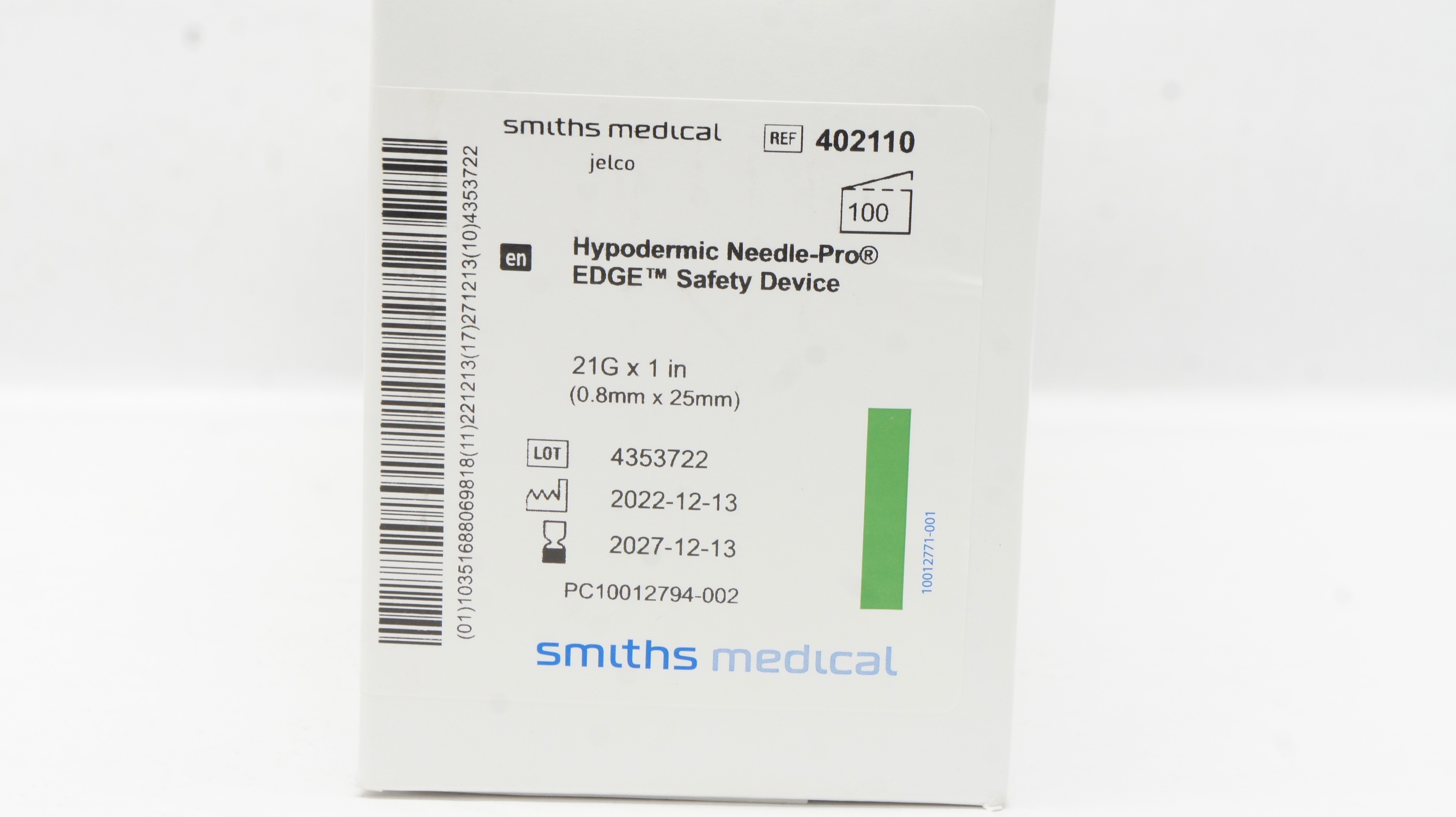 Smiths Medical 402110 Hypodermic Needle-Pro Ndle 21G x 1inch - Box of 100