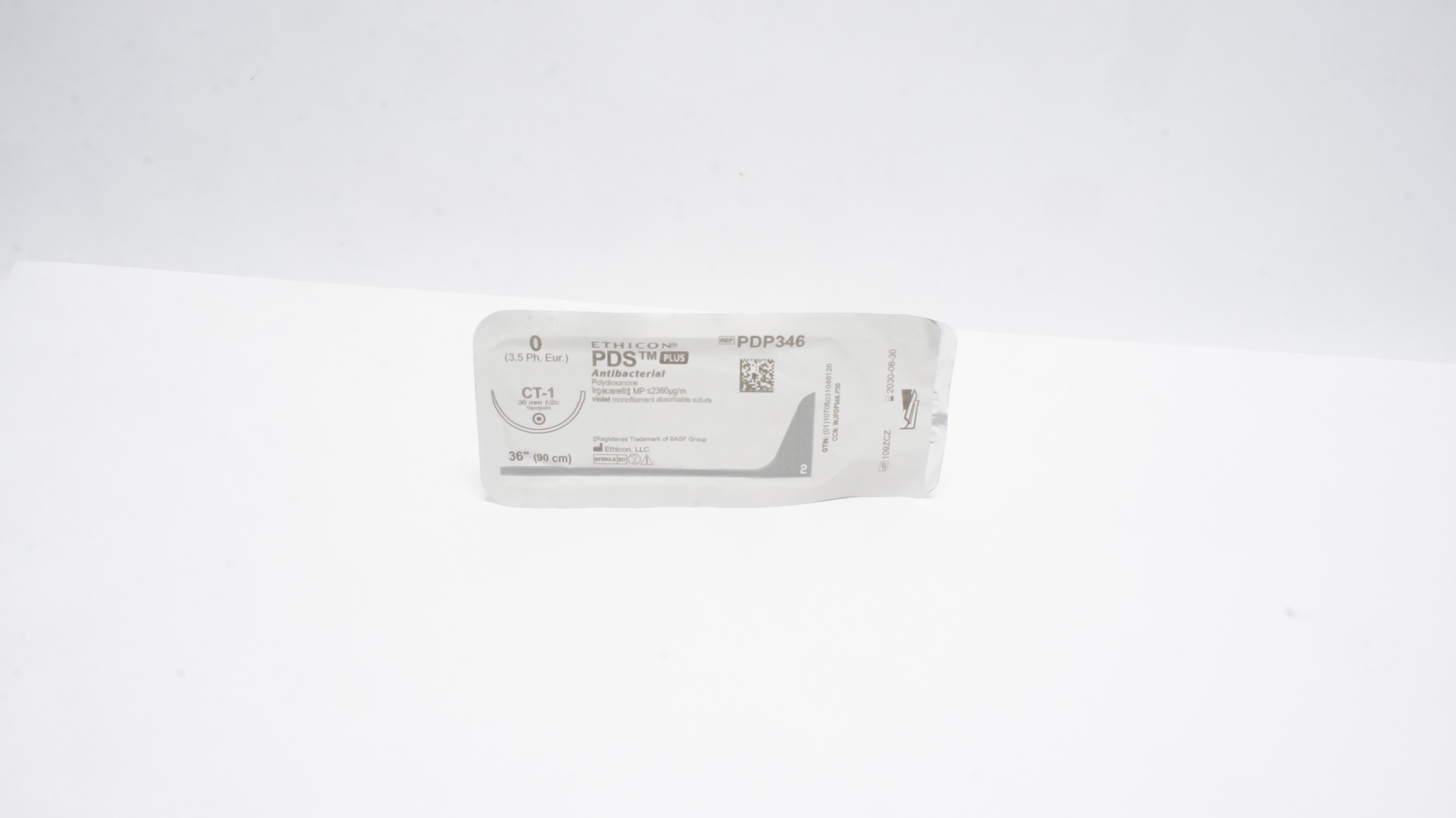 Ethicon PDP346 0 PDS Plus Polydioxanone Stre CT-1 36mm 1/2c Taper 36inch