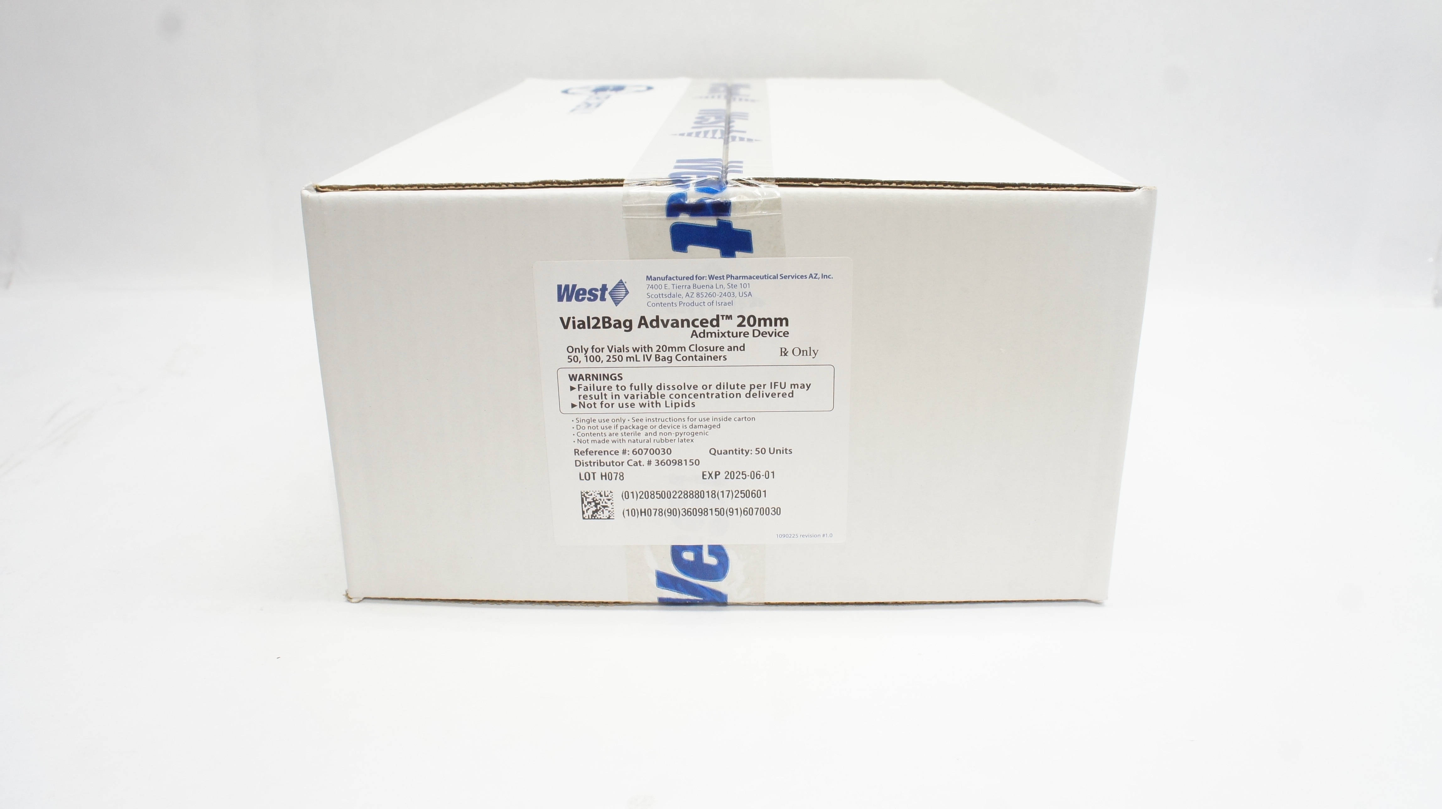 West Pharmaceutical 6070030 Vial2Bag Advanced Admixture Device 20mm