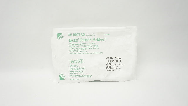 Bard 150732 Dispoz-A-Bag Disposable Urinary Leg Bag w/Flip-Flo Drainage Valve