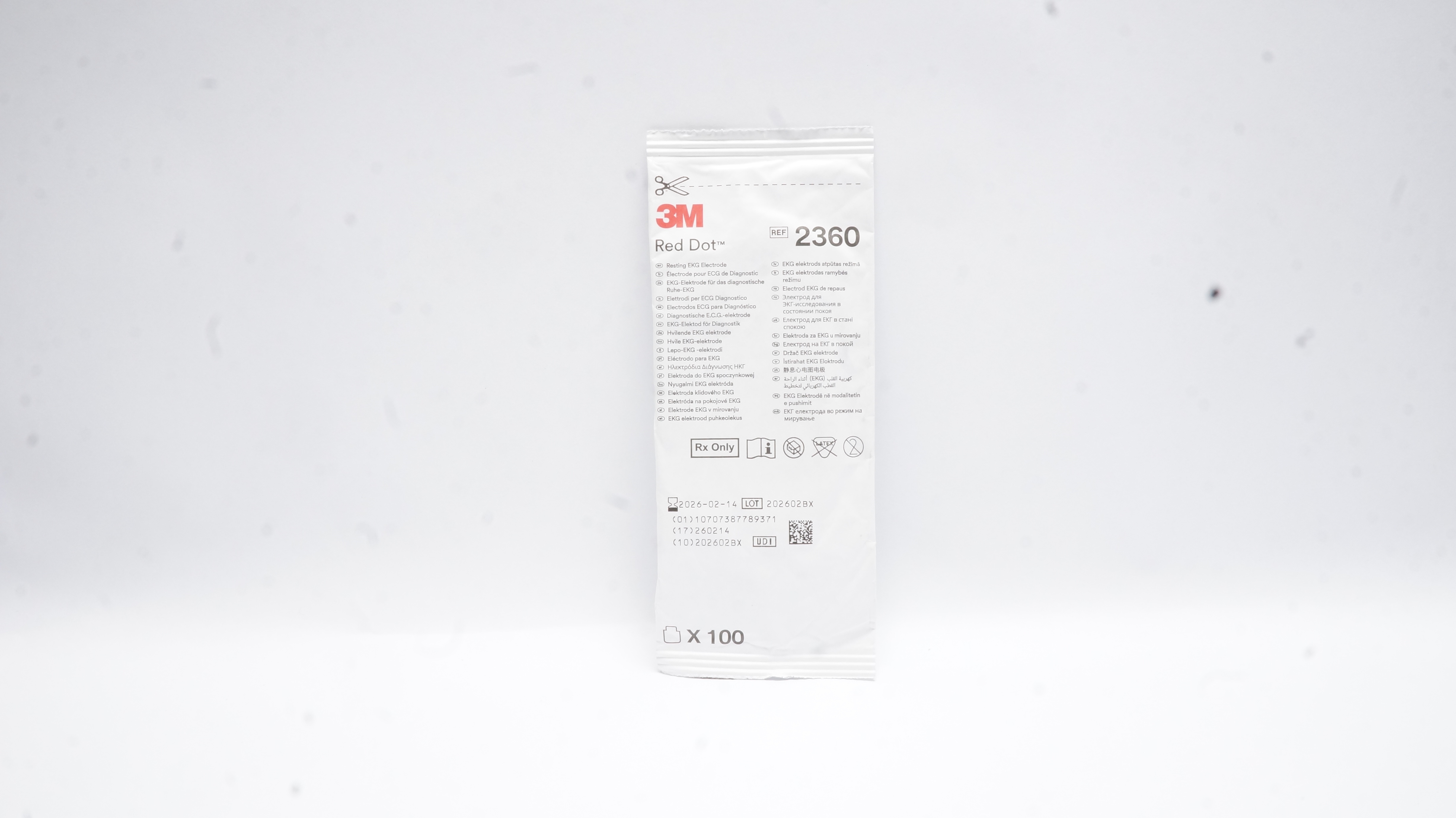 3M 2360 Red Dot Resting ECG Electrode - Pack of 100