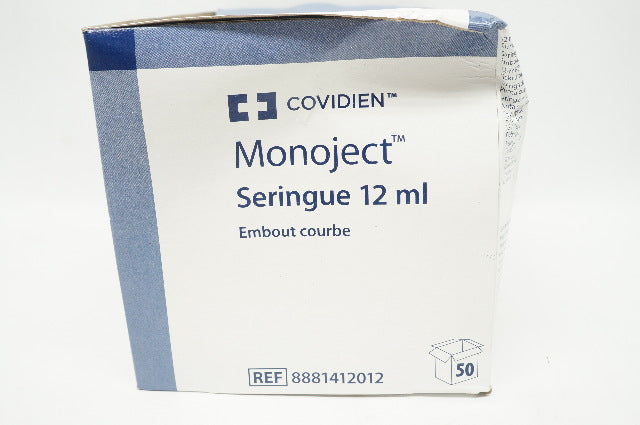 Covidien 8881412012 Monoject Syringe, Curved Tip 12mL - Box of 50