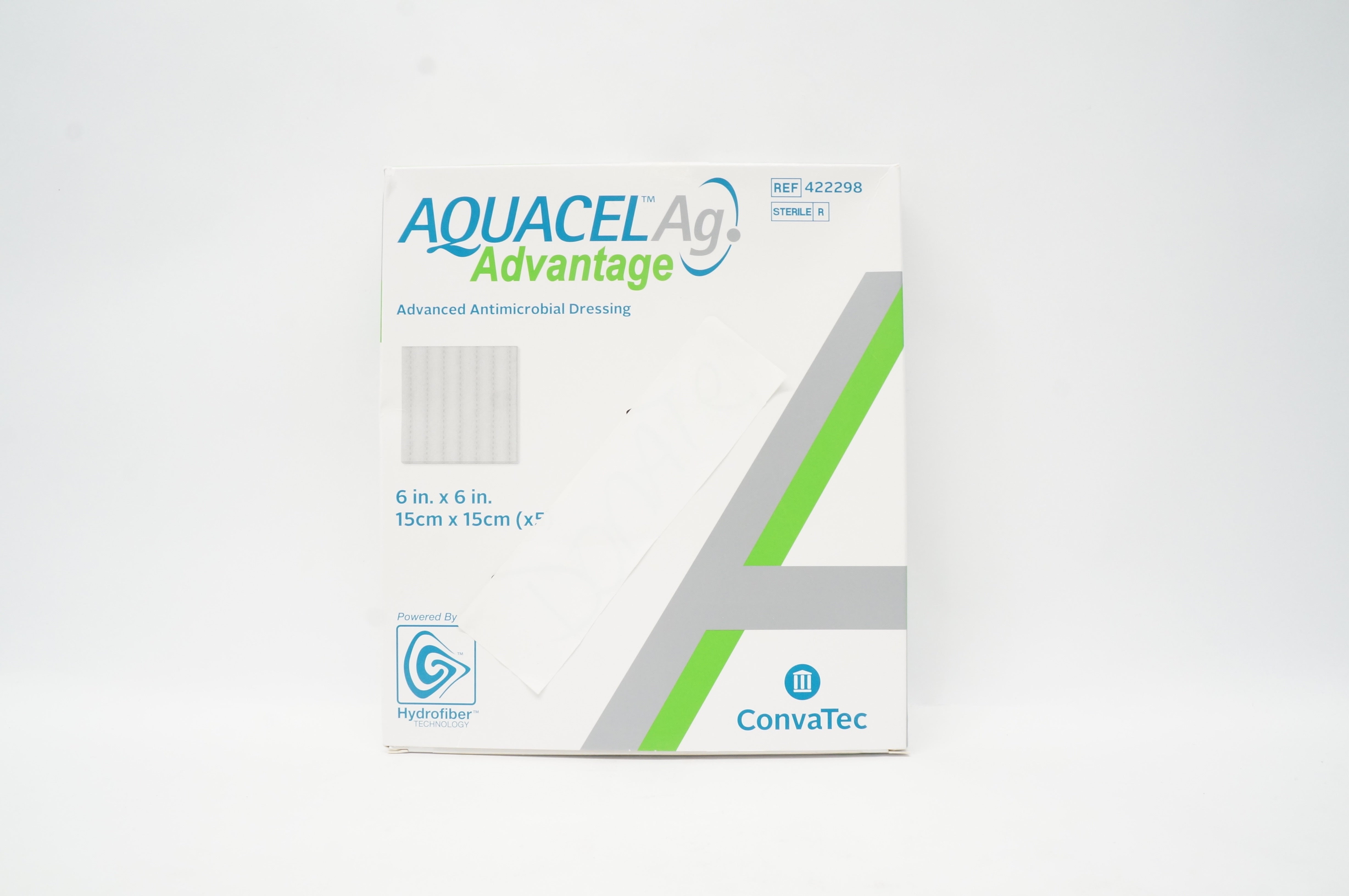 ConvaTec 422298 AquacelAg Advanced Antimicrobial Dressing 6 x 6inch - Box of 5