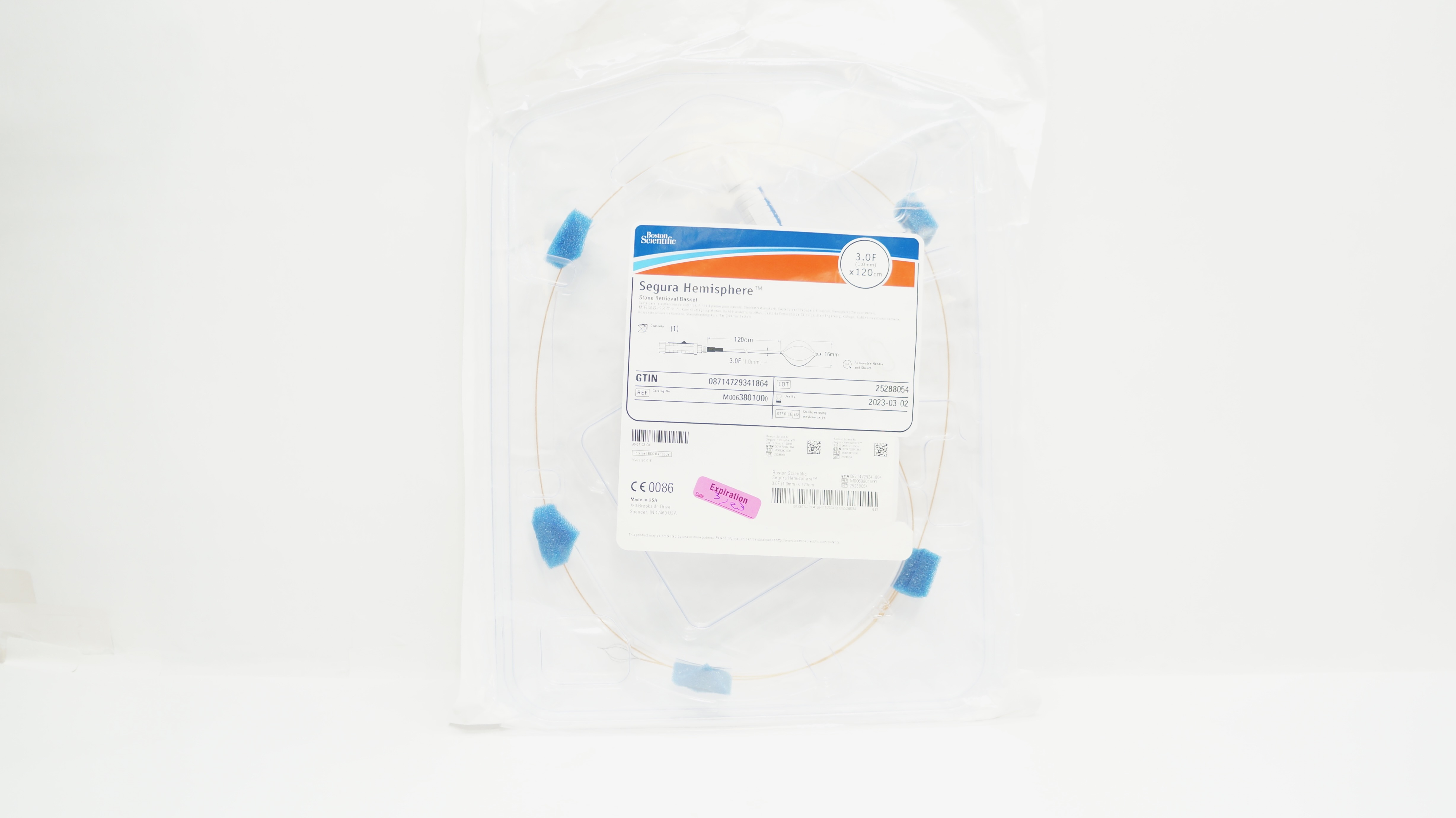 Boston Scientific M0063801000 Segura Hemisphere Retrieval Basket 3.0F x 120cm(x)