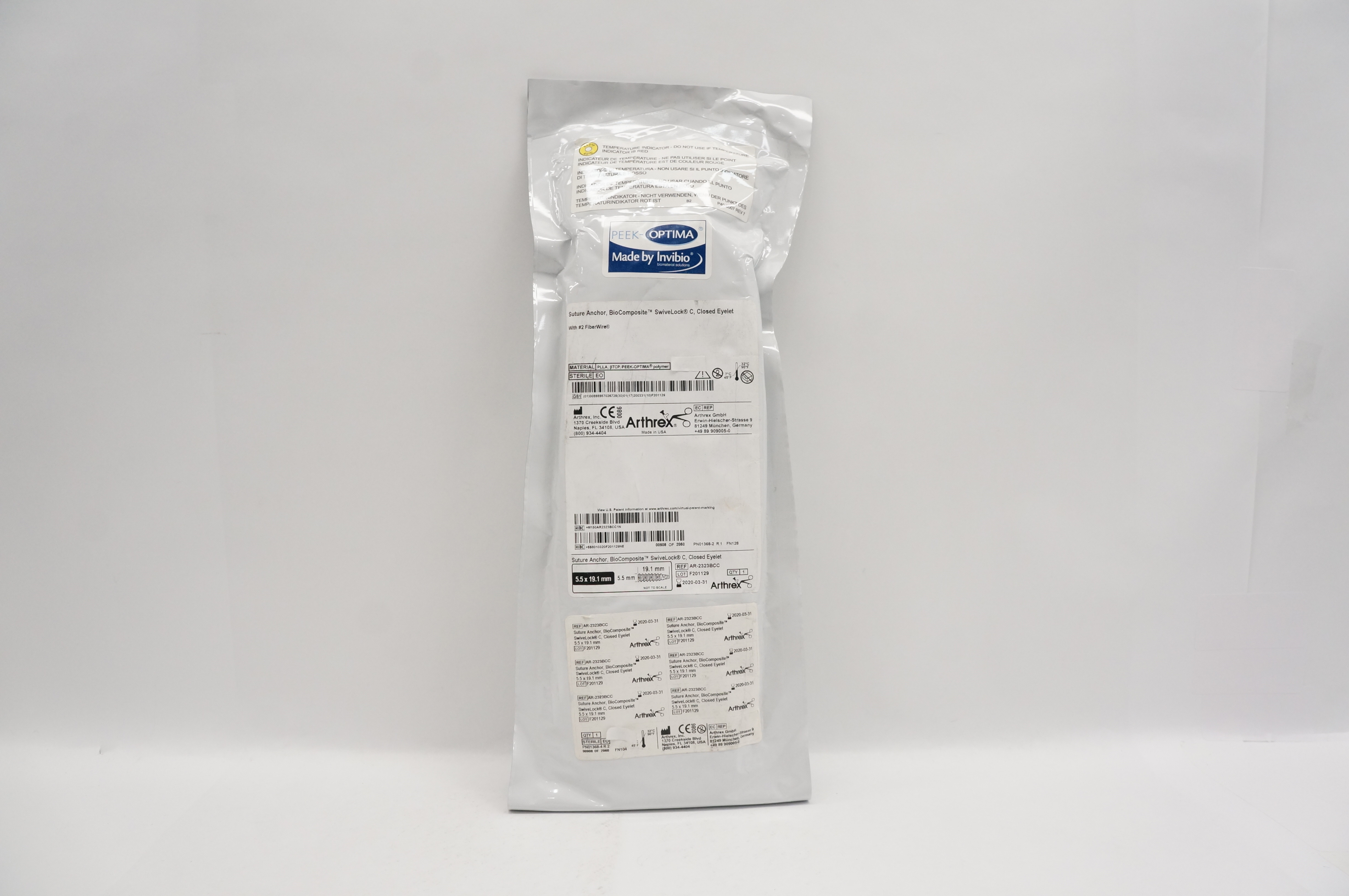 Arthrex AR-2323BCC Stre Anchor, BioComposite Closed Eyelet 5.5inch x 19.1mm (x)