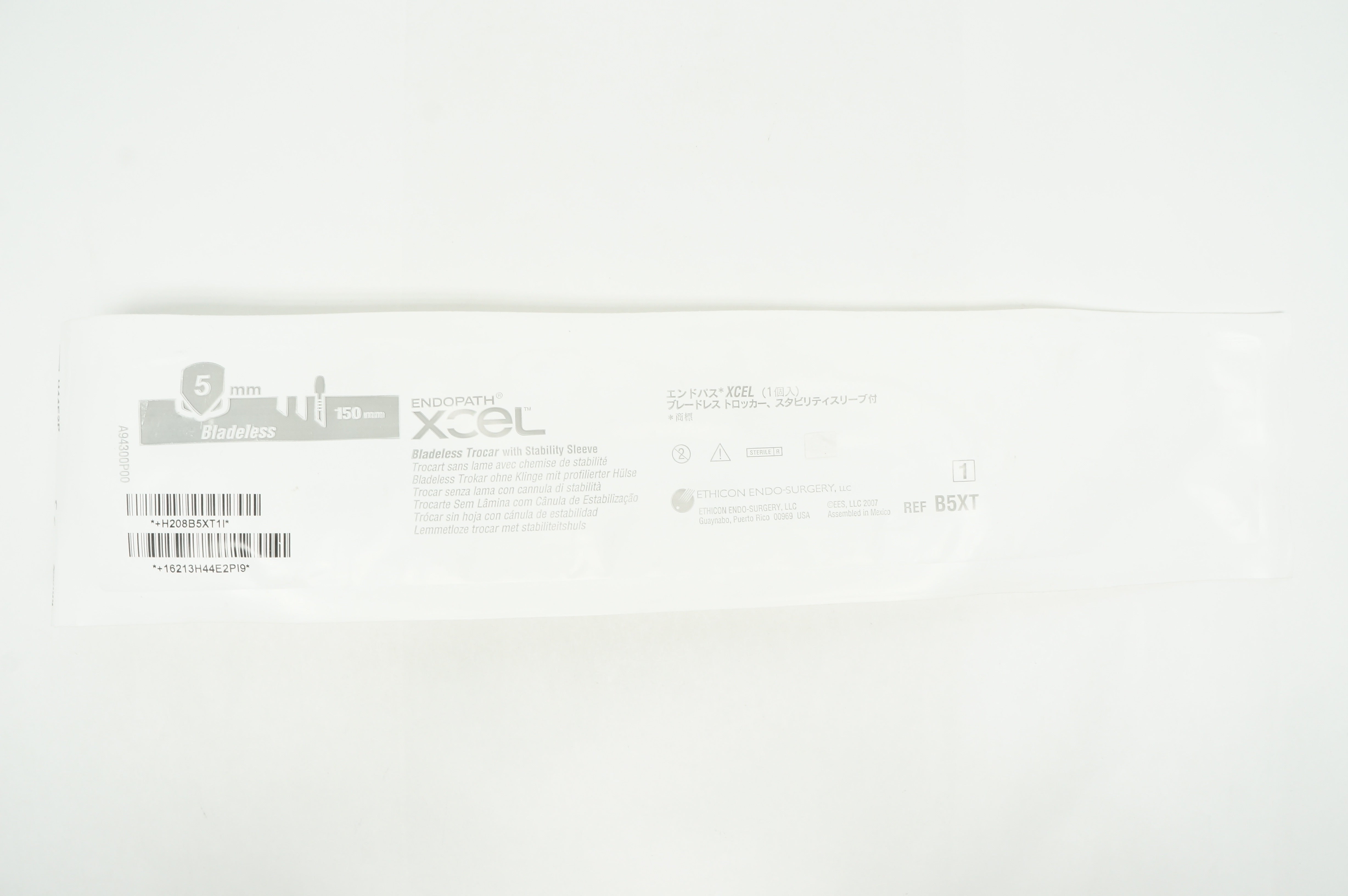 Ethicon B5XT Endopath Xcel Bladeless Trocar With Stability Sleeve 5 x 150mm (x)