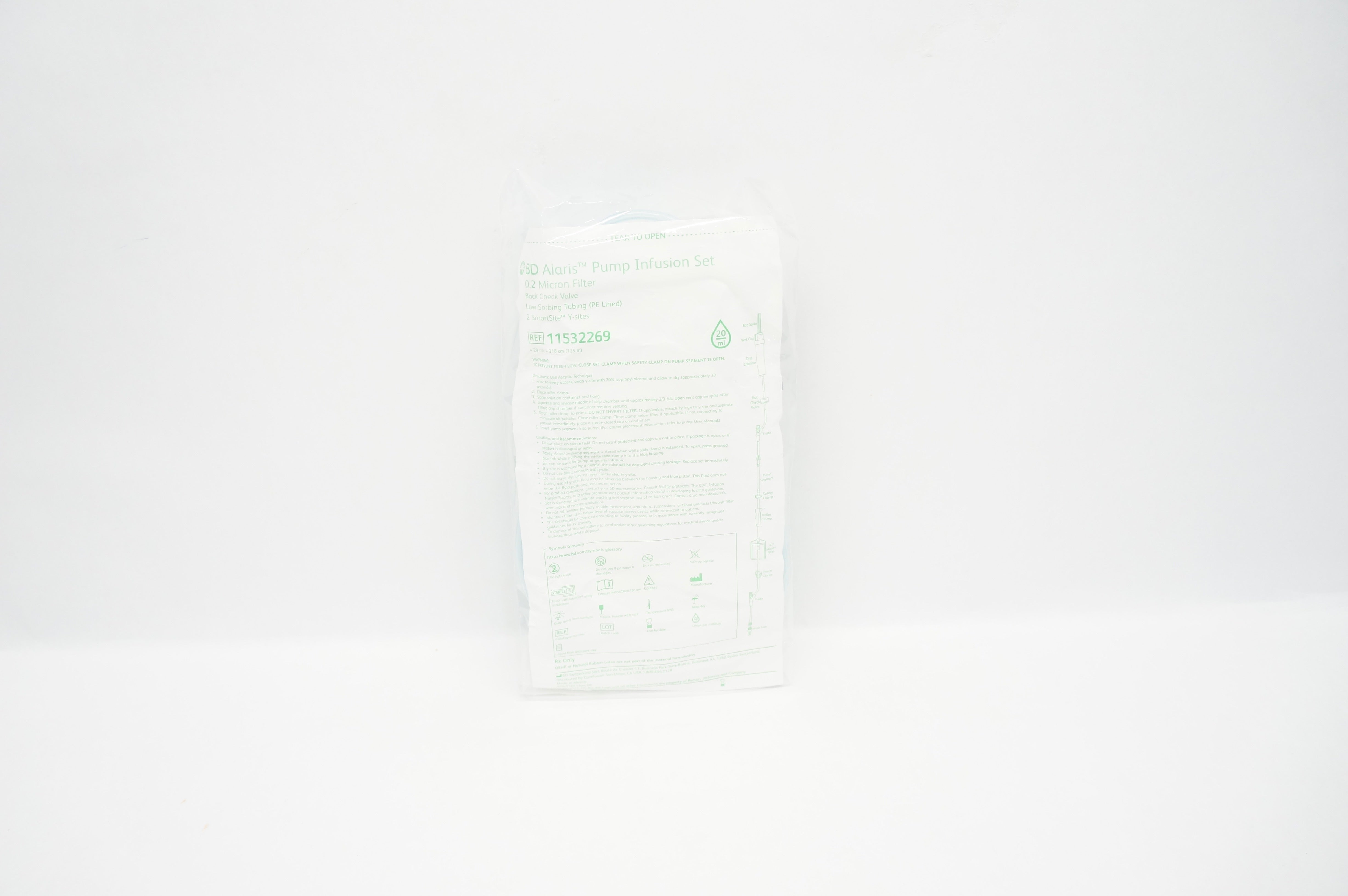 BD 11532269 Alaris Pump Infusion Set 0.2 Micron Filter, 20ml