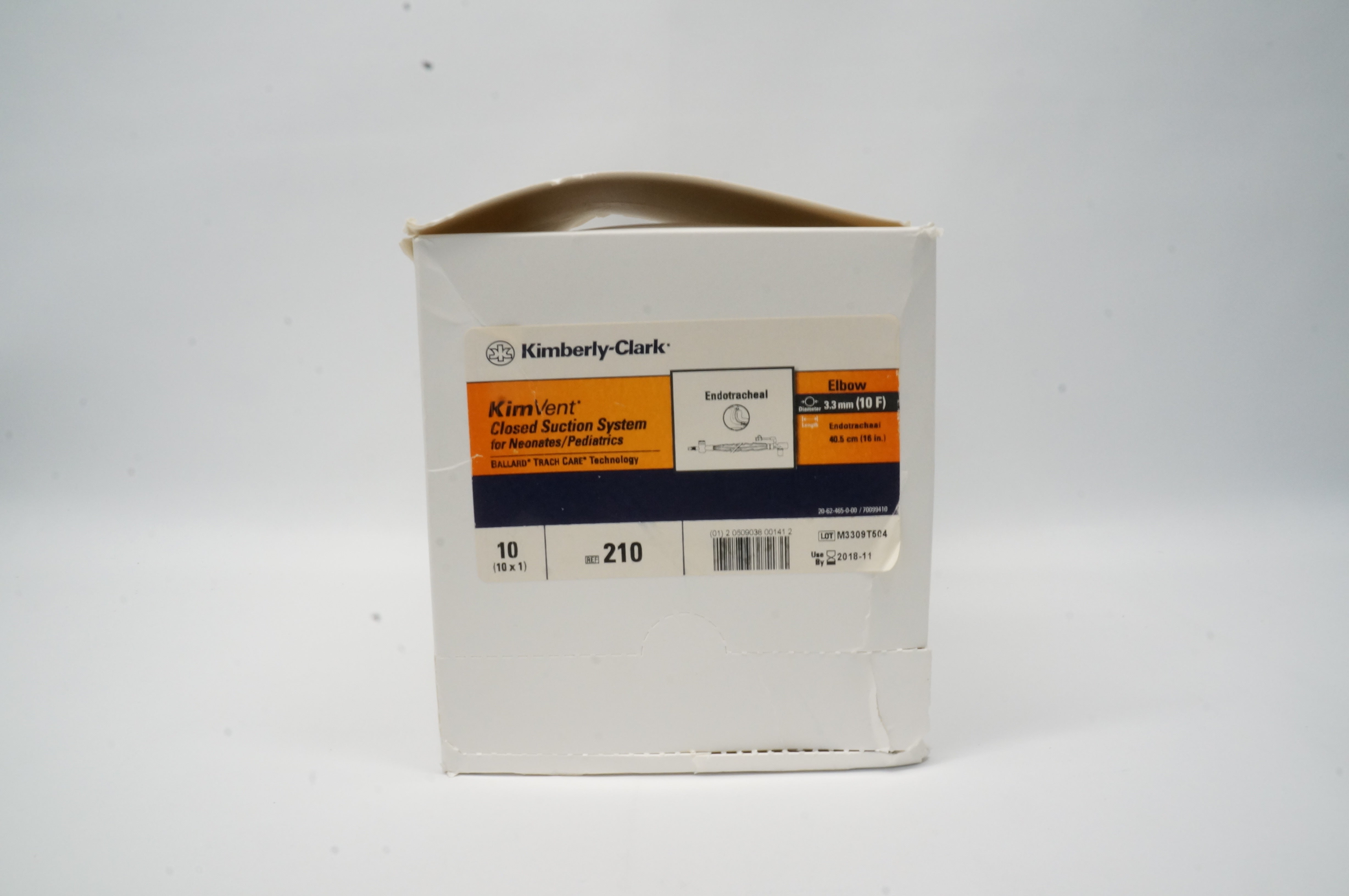 Kimberly-Clark 210 KimVent Closed Suction System 10F x 16inch (x) - Box of 10