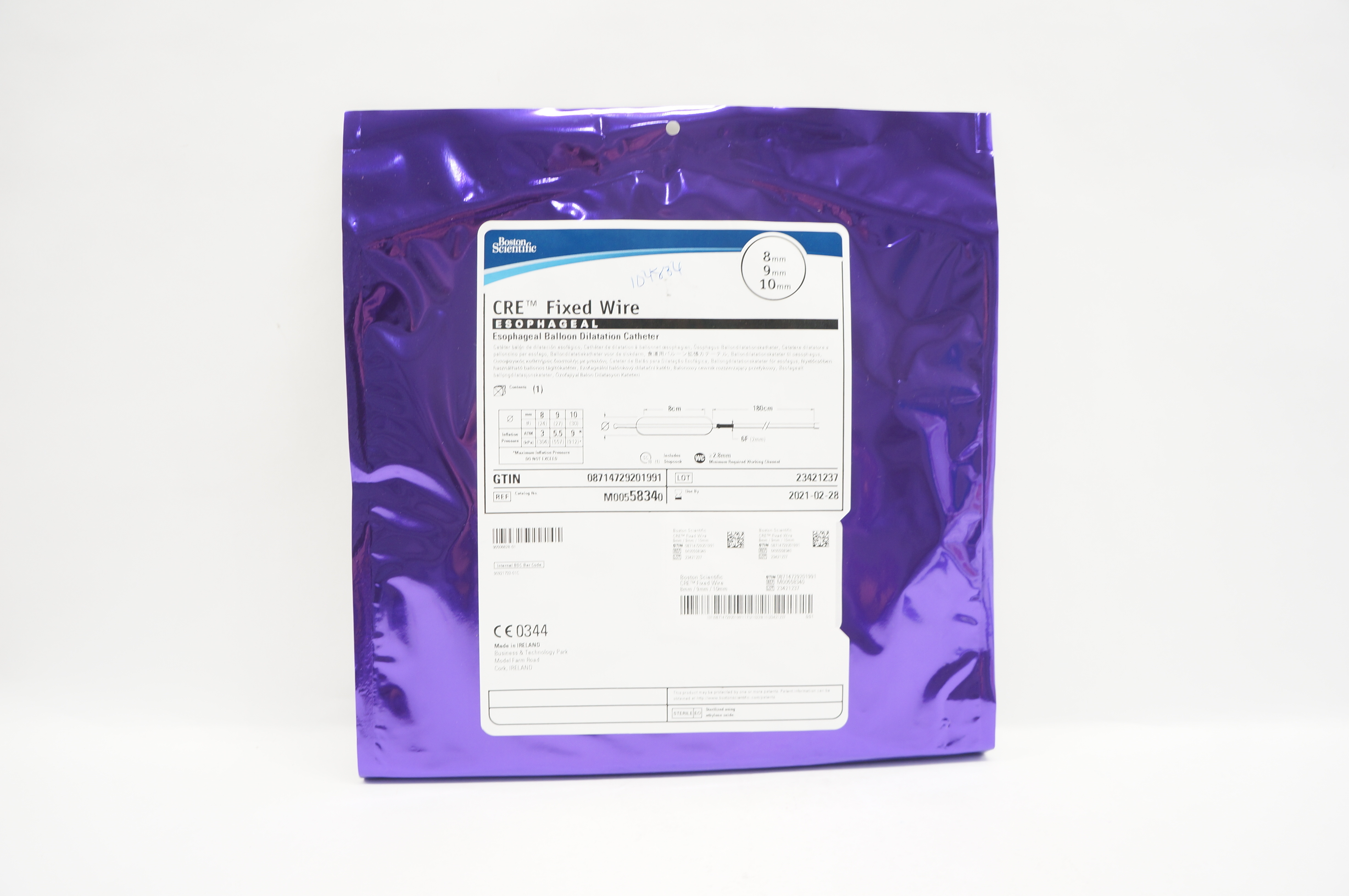 Boston Scientific 5834 CRE Esophageal Balloon Dilation Cath. 8mm x 9mm x10mm (x)