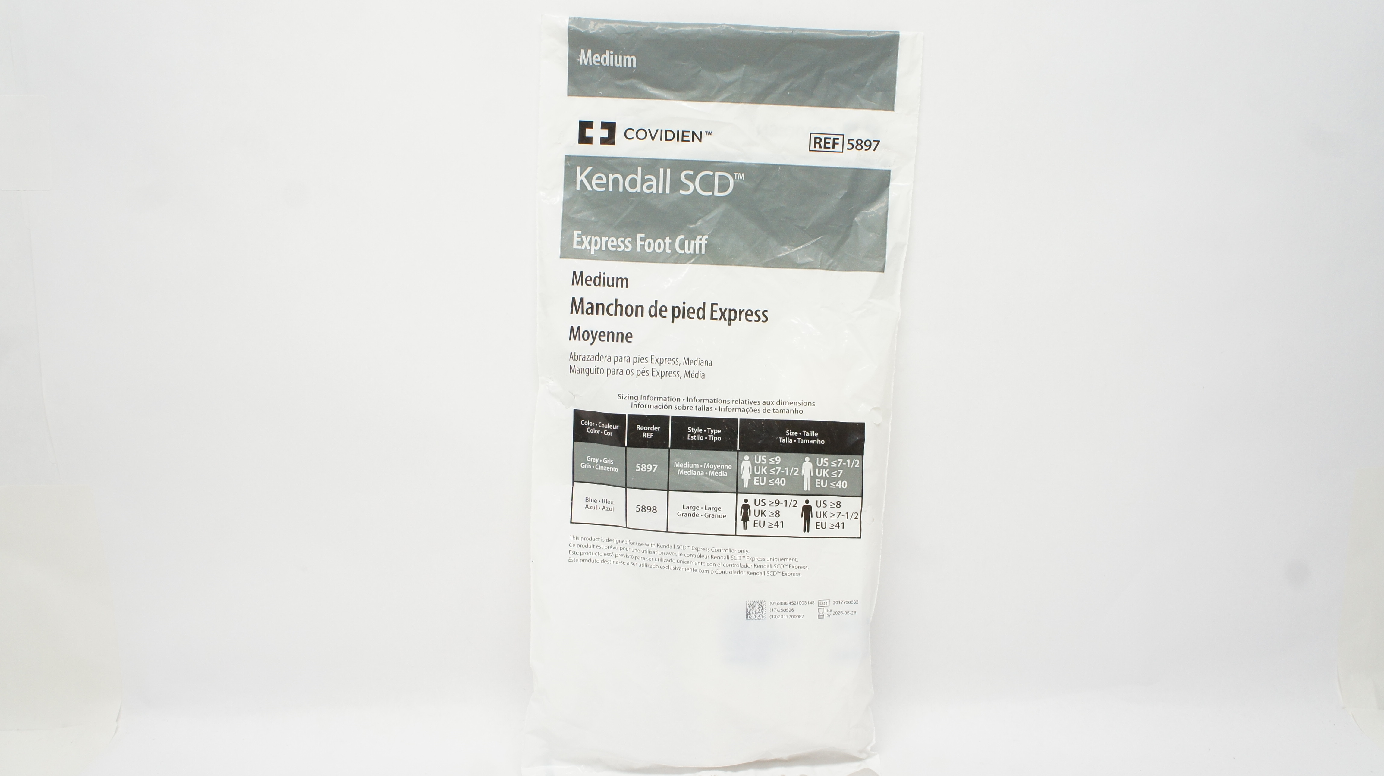 Covidien 5897 Kendall SCD Express Foot Cuff Medium