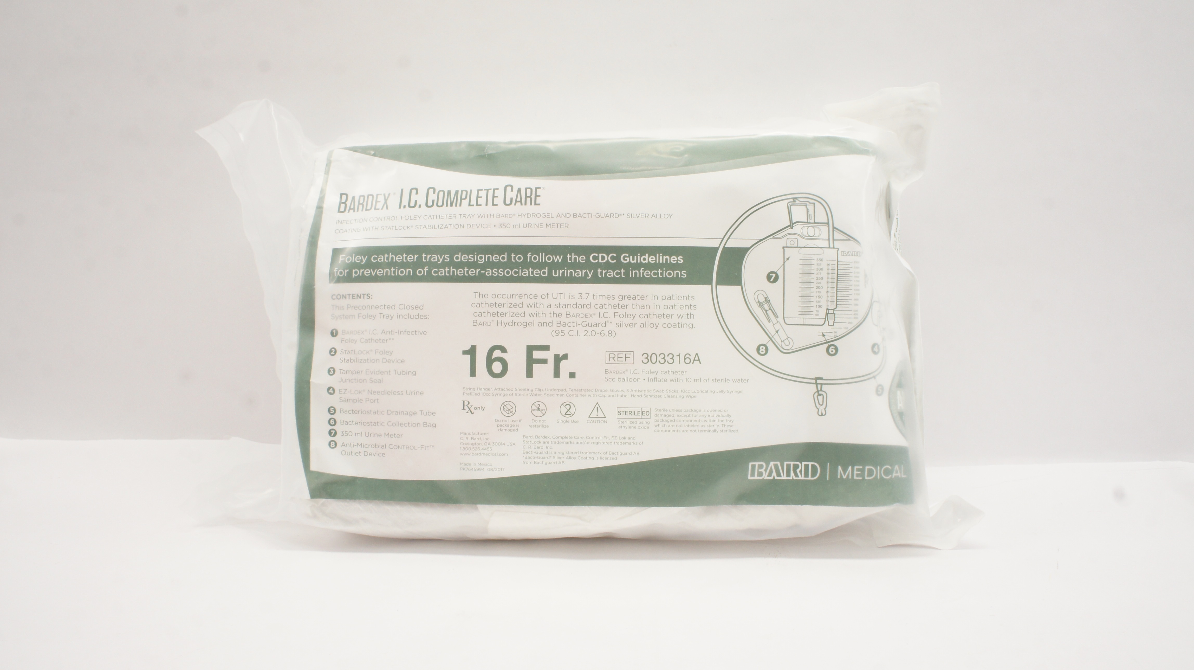Bard 303316A Bardex I.C. Complete Care Infection Control Foley Cath.Tray 16Fr