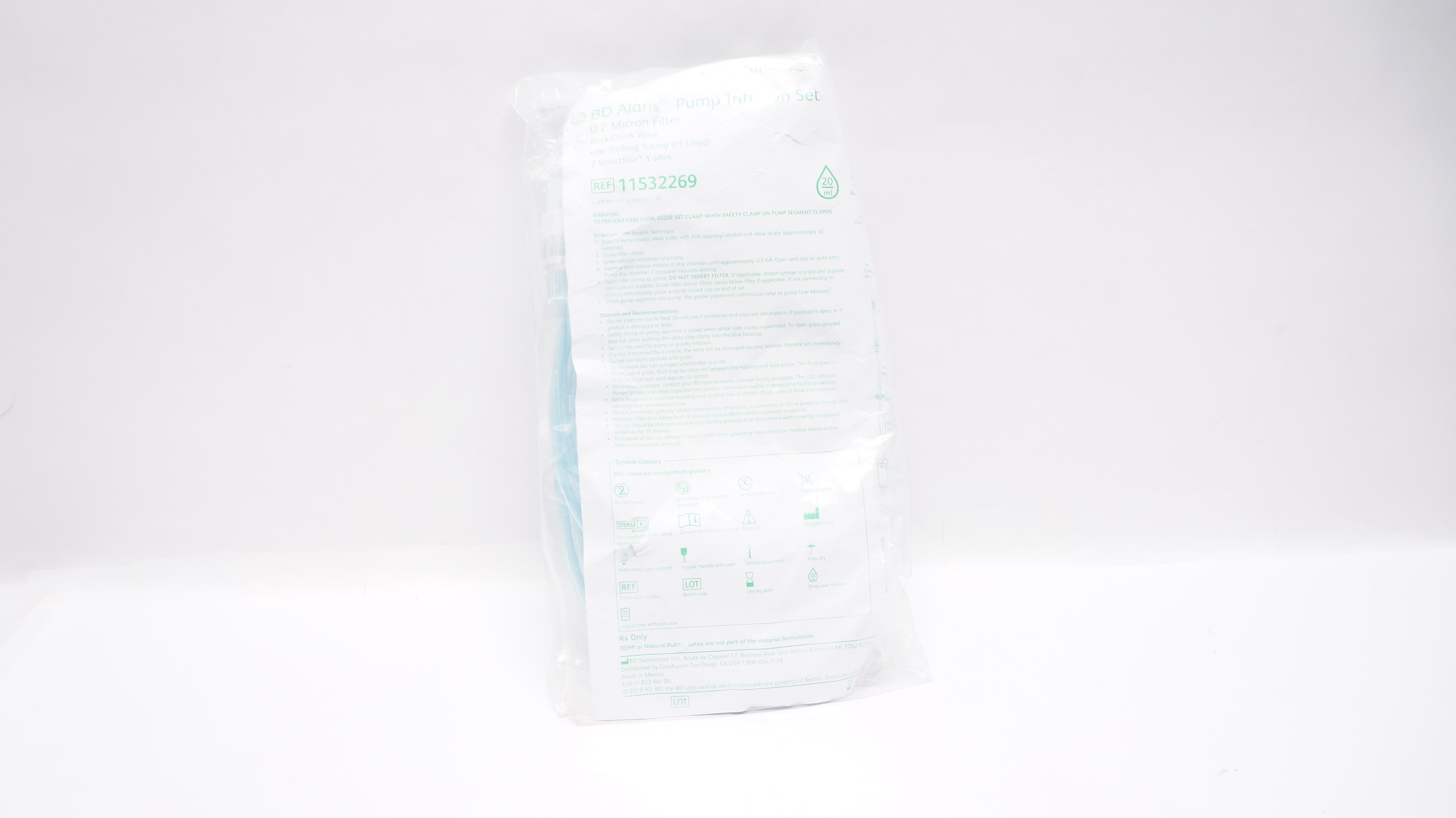 BD 11532269 Alaris Pump Infusion Set 0.2 Micron Filter 20ml (x)