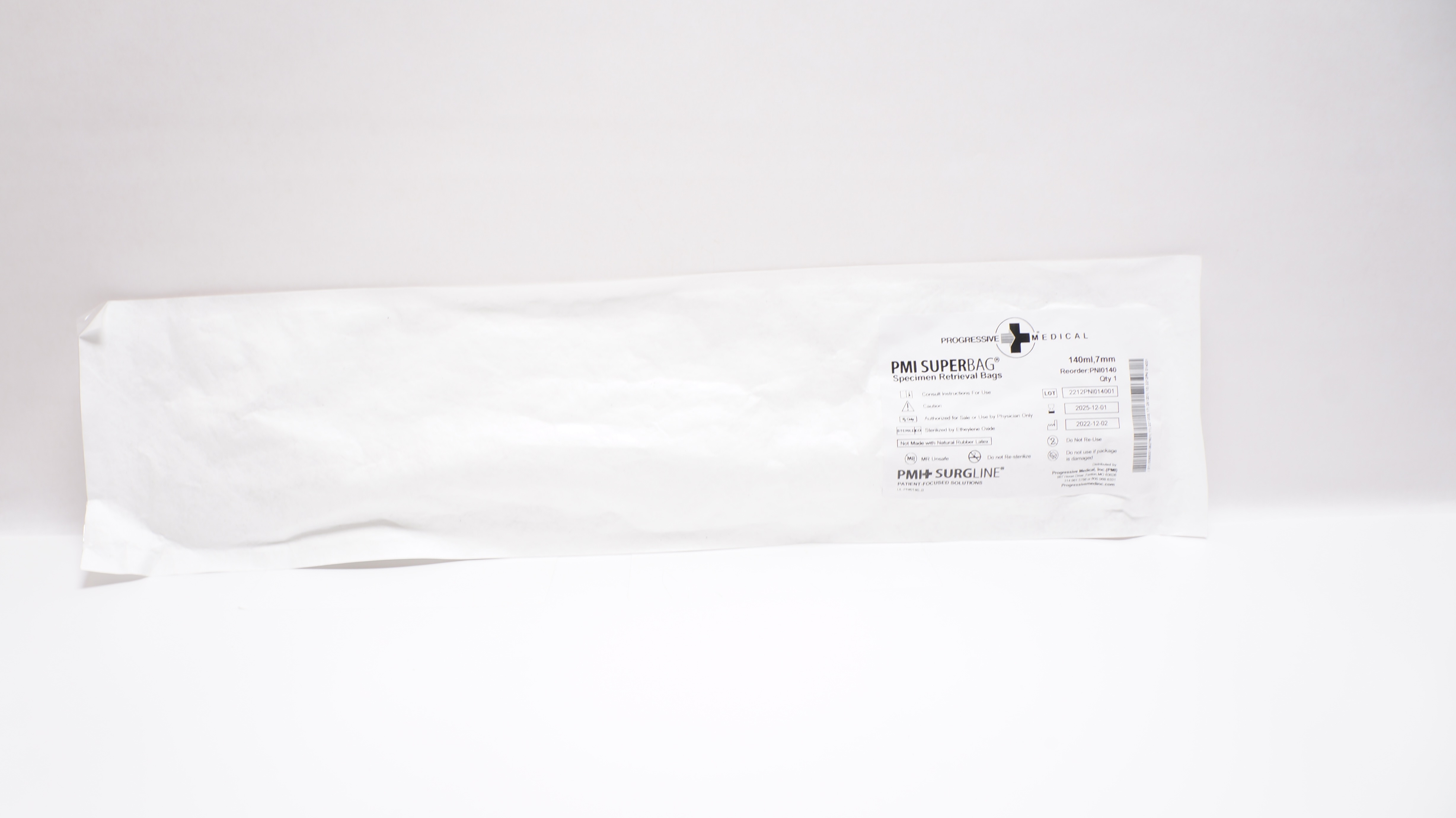 Progressive Medical PNI0140 PMI SUBERBAG Specimen Retrieval Bag 140ml, 7mm