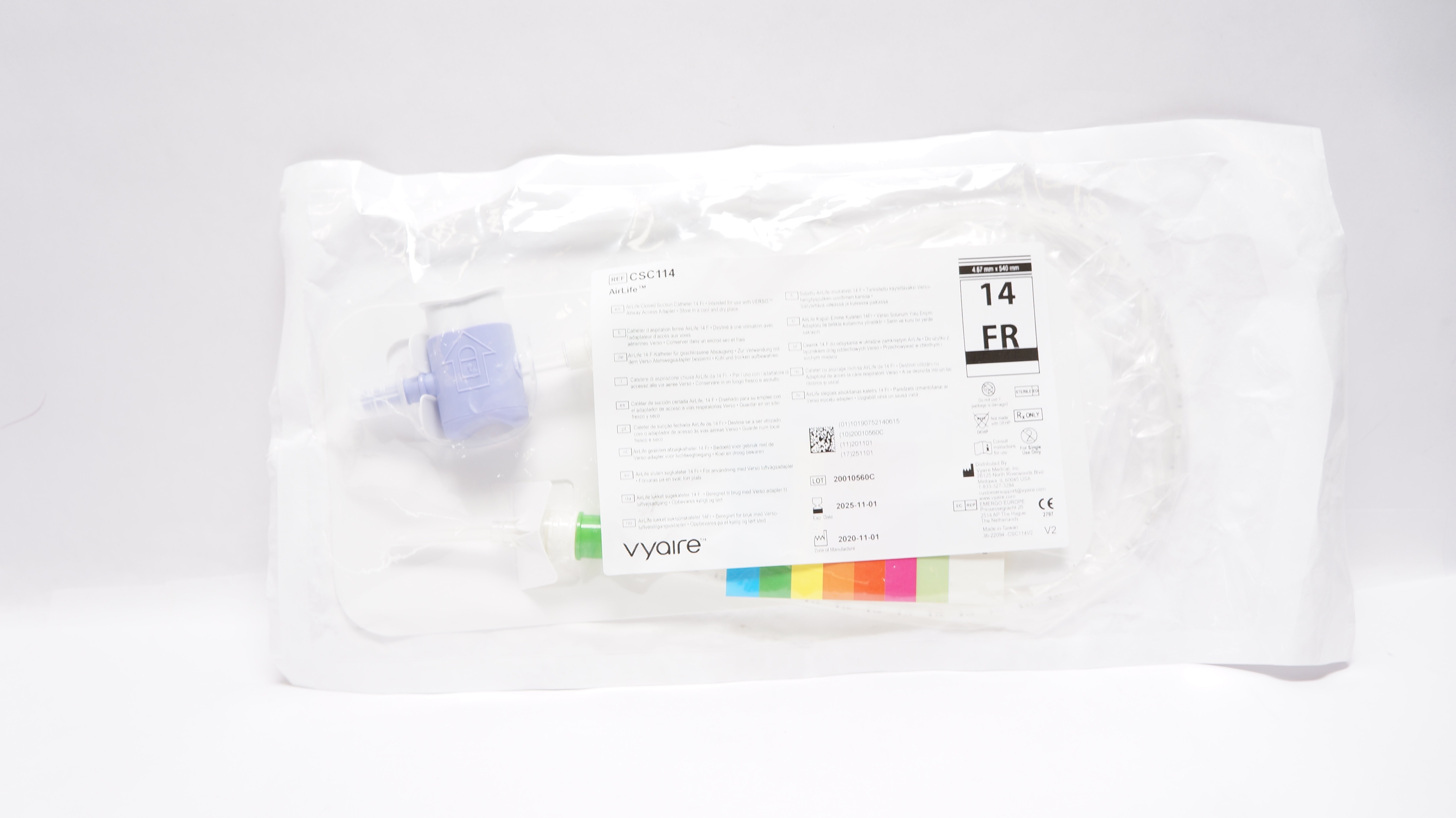 Vyaire CSC114 AirLife Closed Suction Cath. 14 Fr.