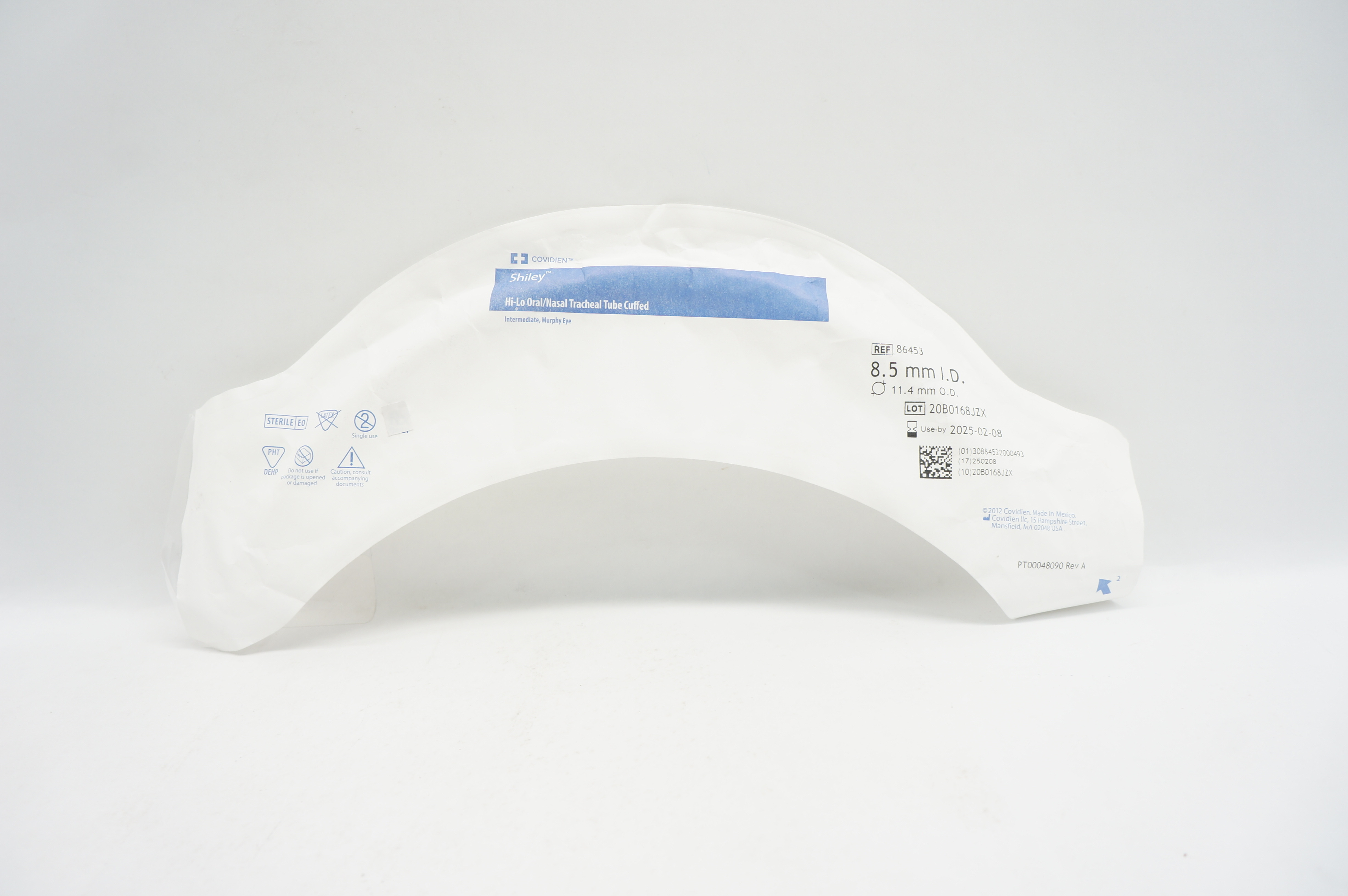 Coviden 86453 Mallinckrodt  Oral/Nasal Tracheal Tube Cuffed 8.5mm x 11.4mm