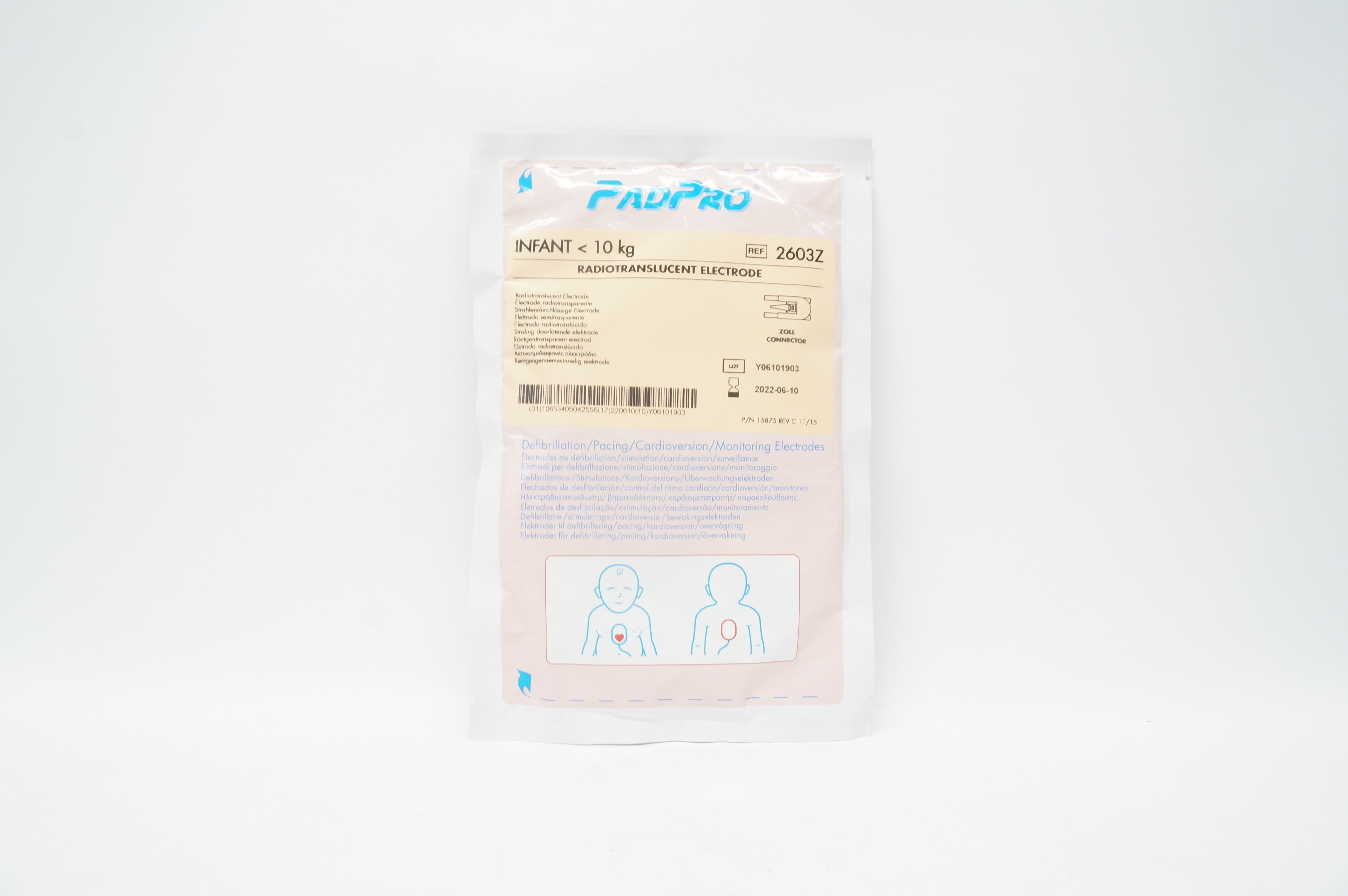 Conmed 2603Z PadPro Radiotranslucent Electrode Infant <10kg (x)