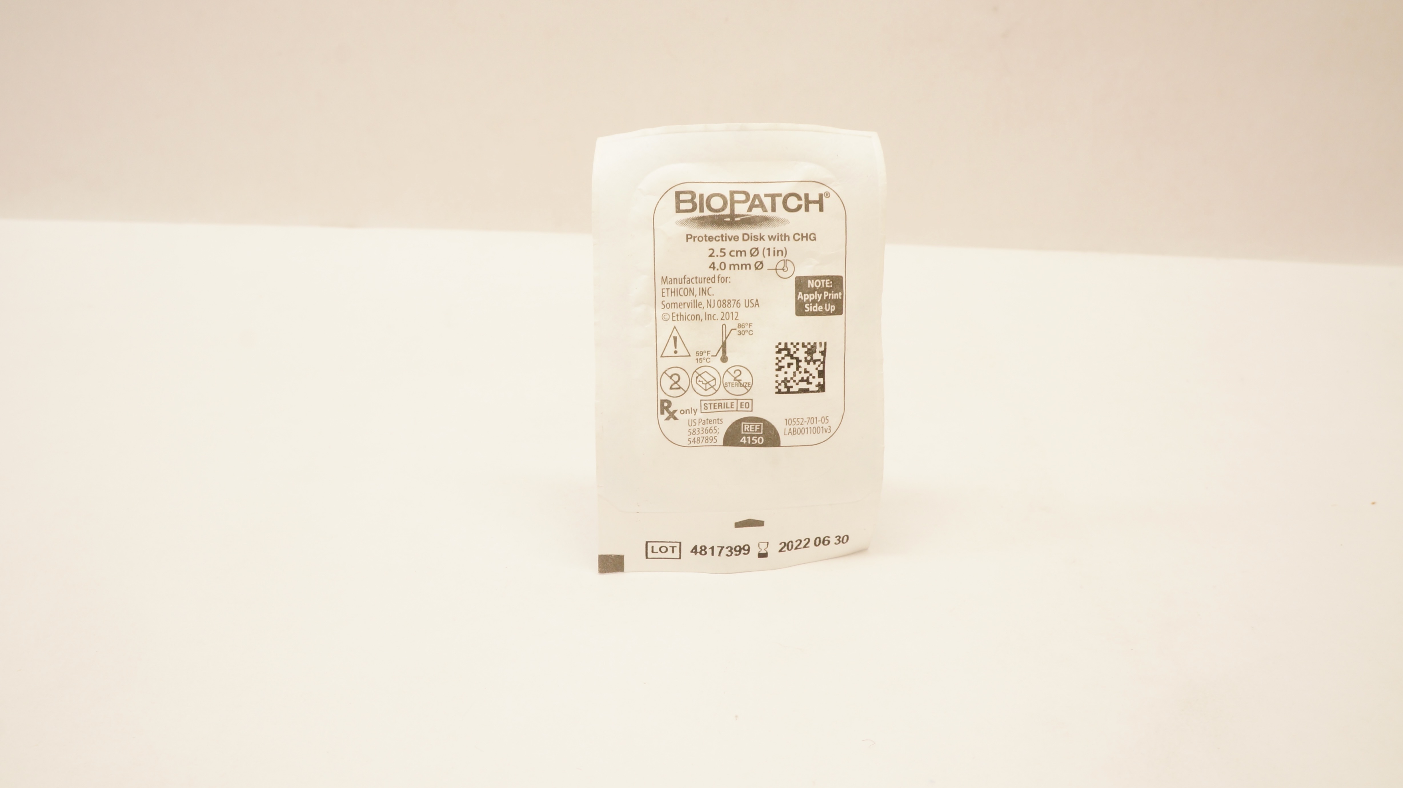 Ethicon 4150 BioPatch Protective Disk with CHG 1 inch x 4.0mm (x)