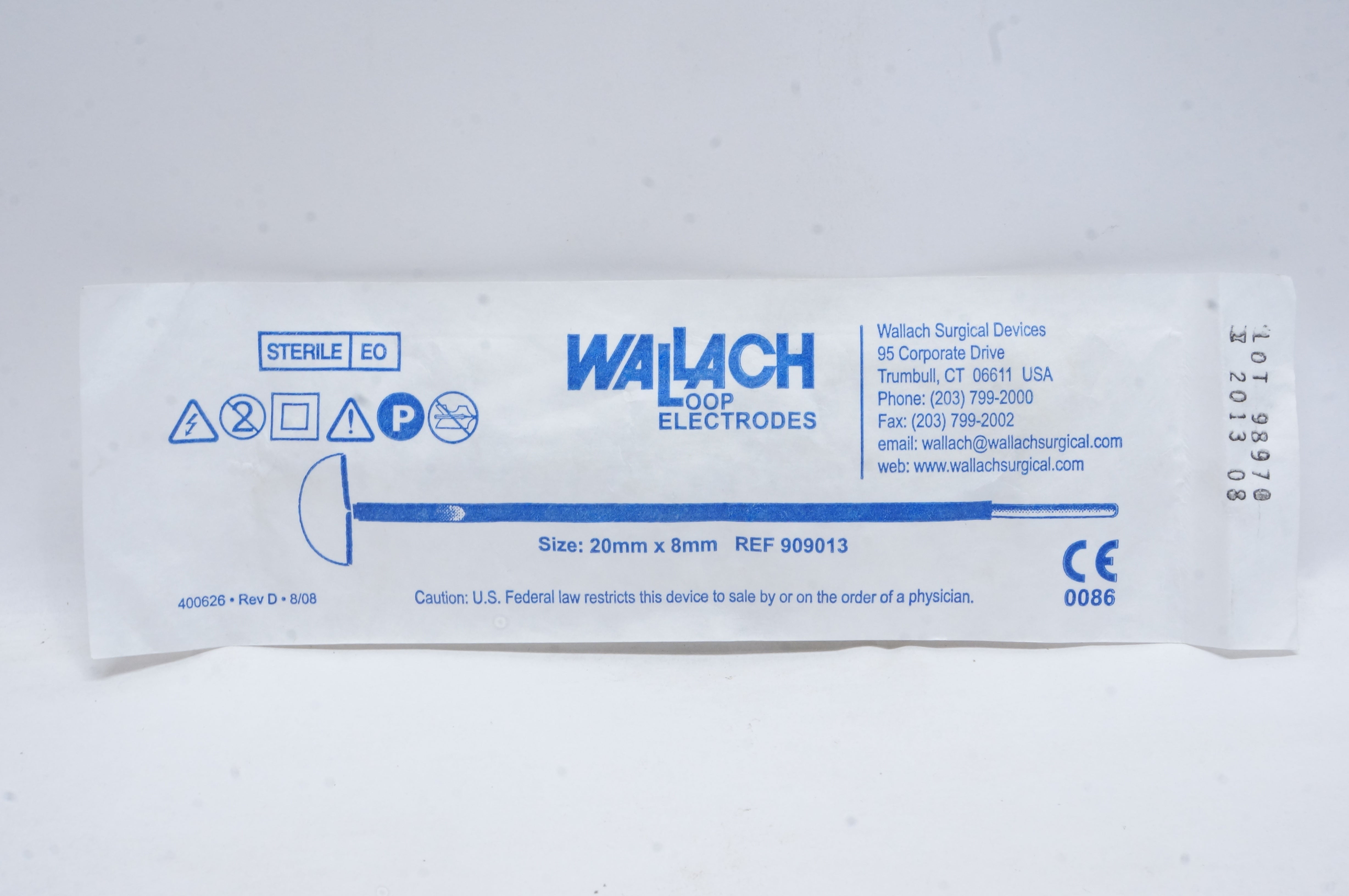 Wallach 909013 OOP Electrodes, Size 20mm x 8mm (x)