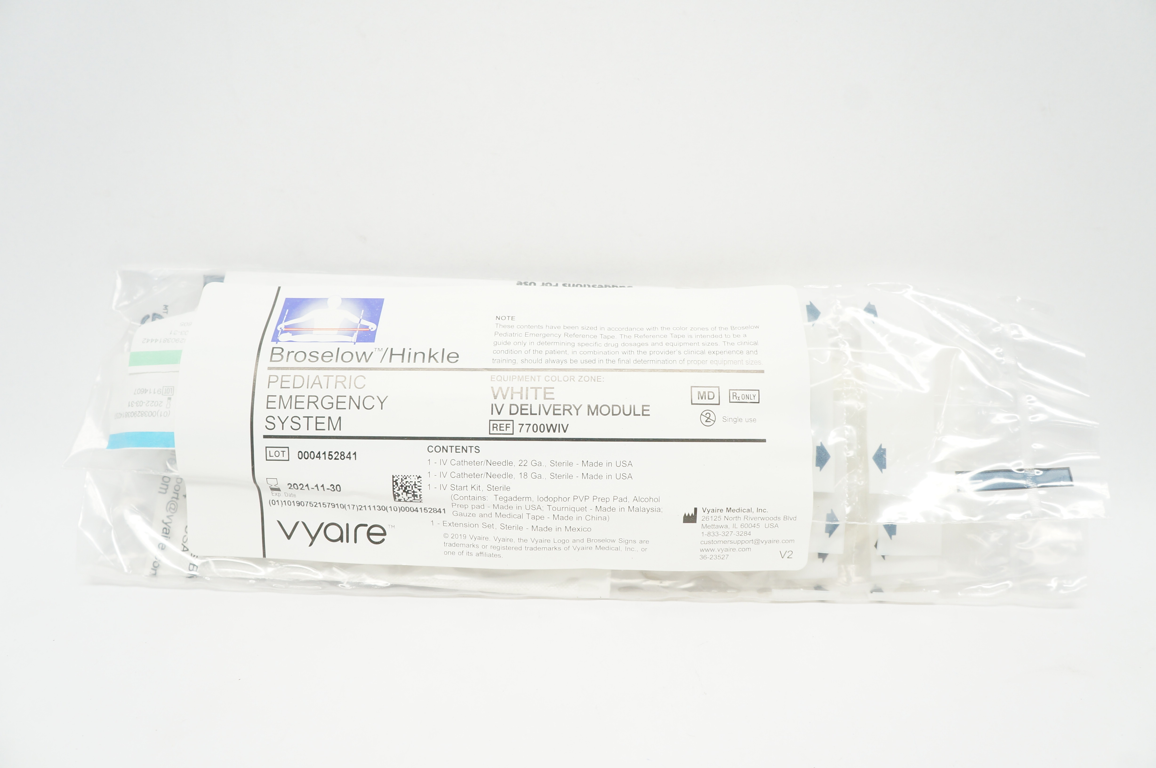 Vyaire 7700WIV Broselow Hinkle Pediatric Emergency System White (x)