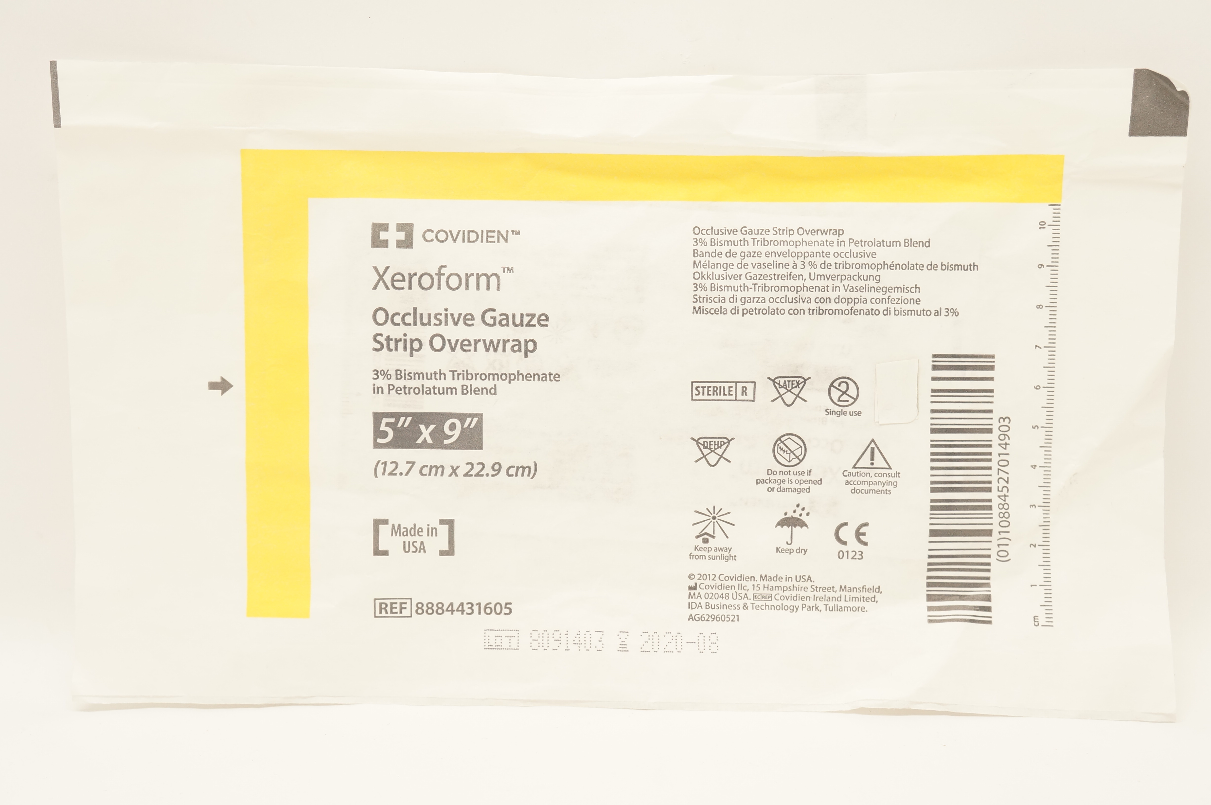 Covidien 8884431605 Xeroform Occlusive Gauze Strip Overwrap 5inch x 9inch (x)