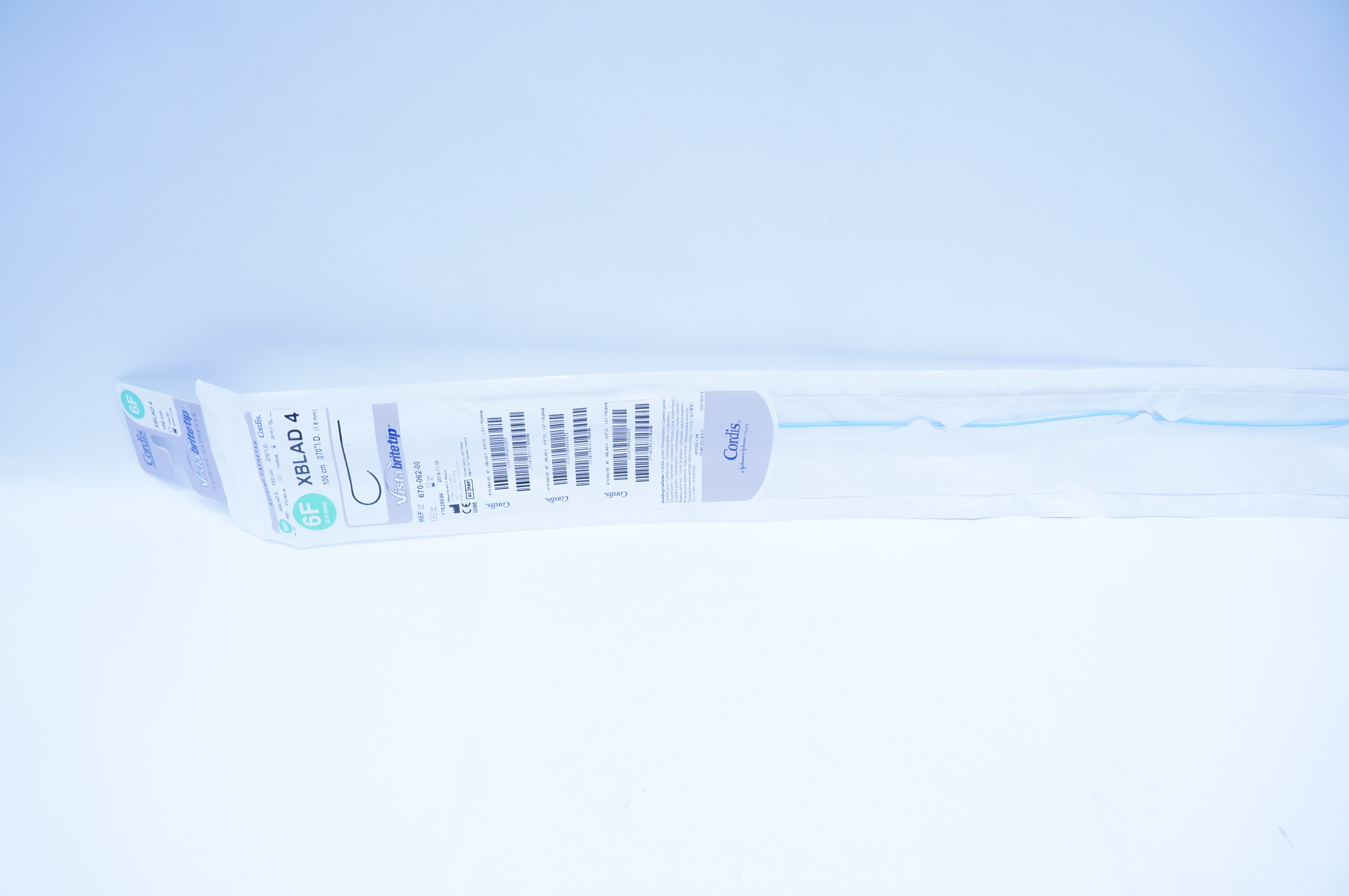 Cordis 670-062-00 Vista Brite Tip Guiding Cath. XBLAD 4, 6F x 100cm (x)