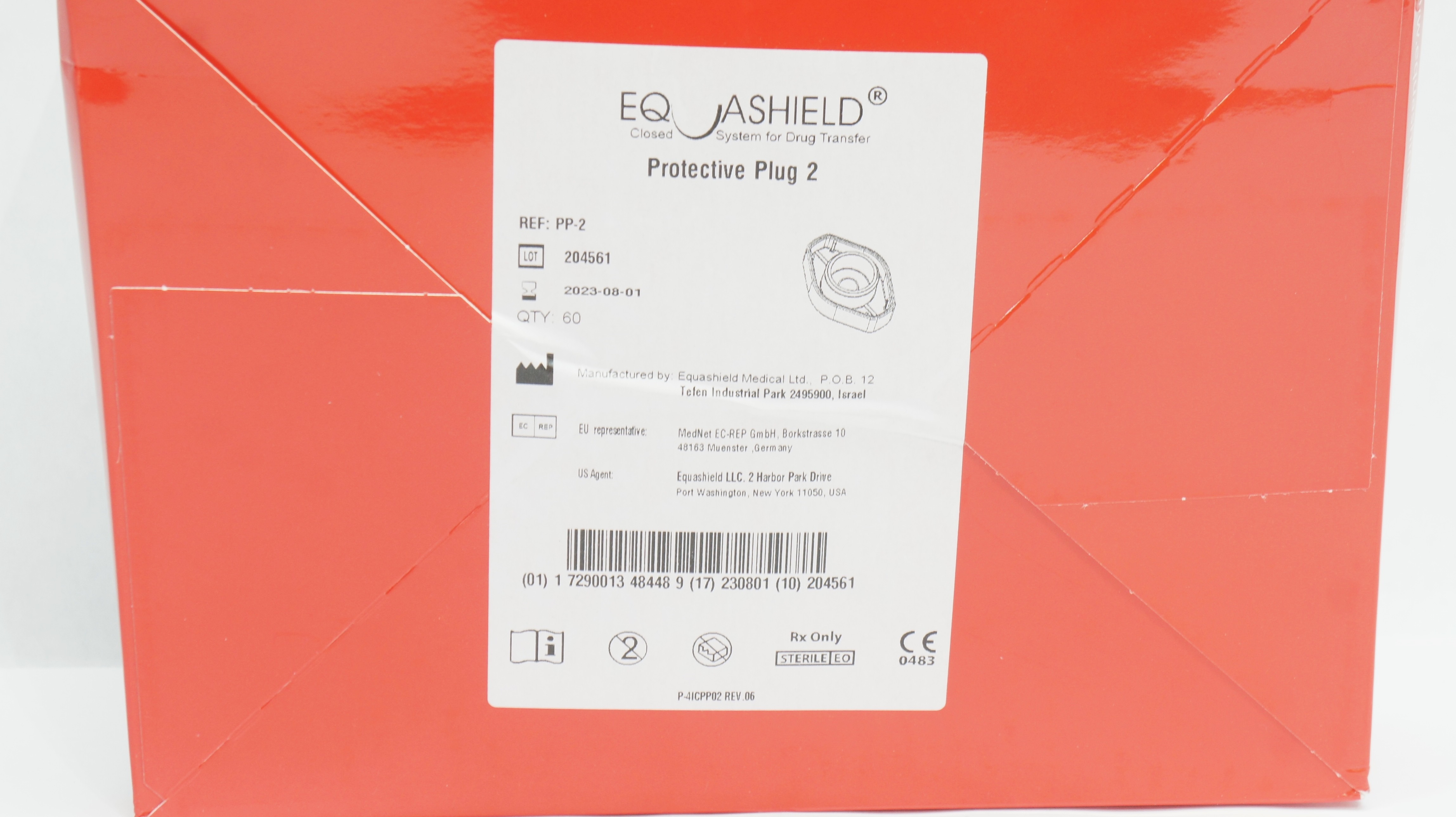 Equashield Medical PP-2 Closed System Protective Plug 2 (x) - Box of 60