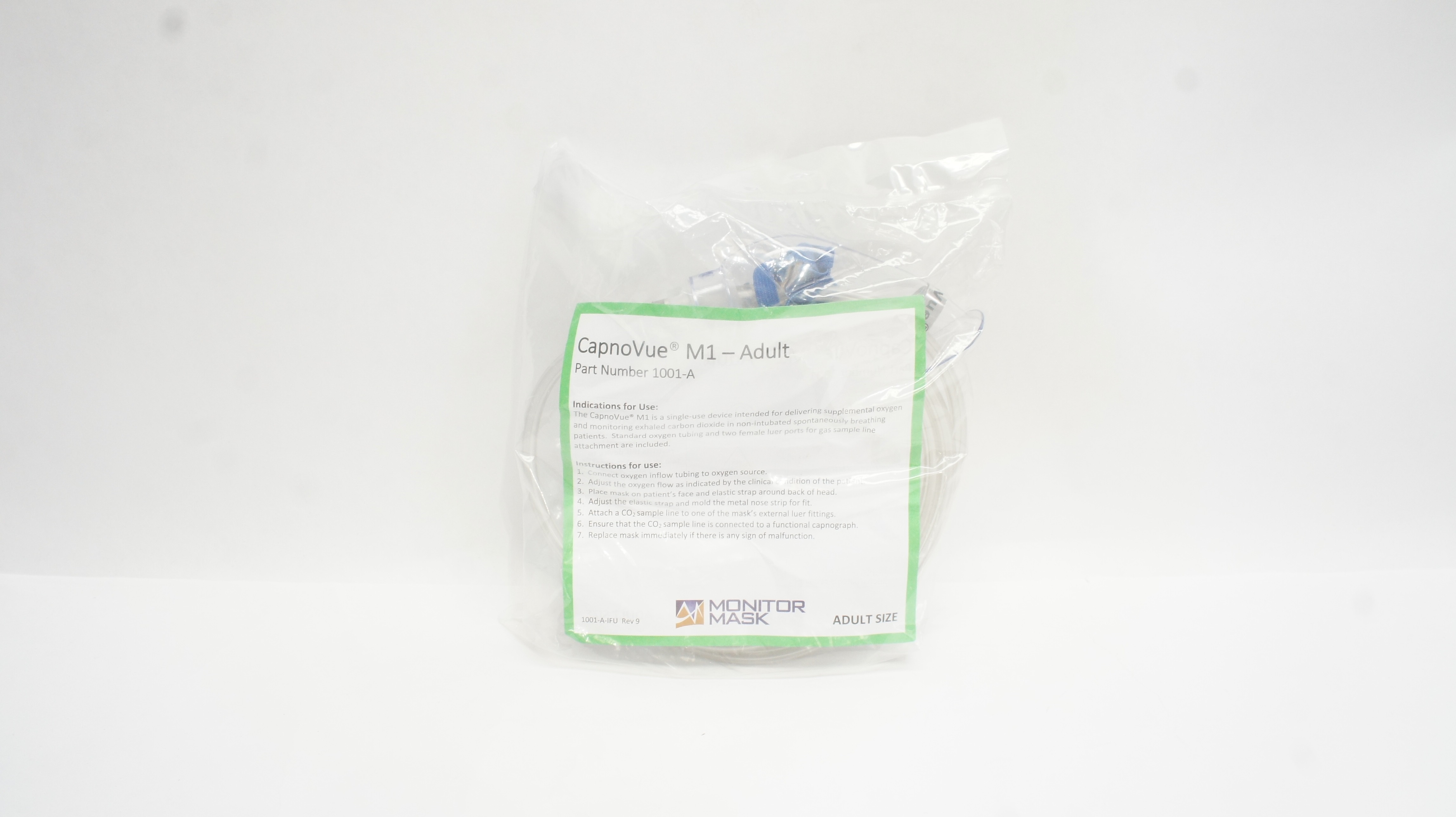 Salter Labs 1001-A CapnoVue M1-Adult Size Monitor Face Mask