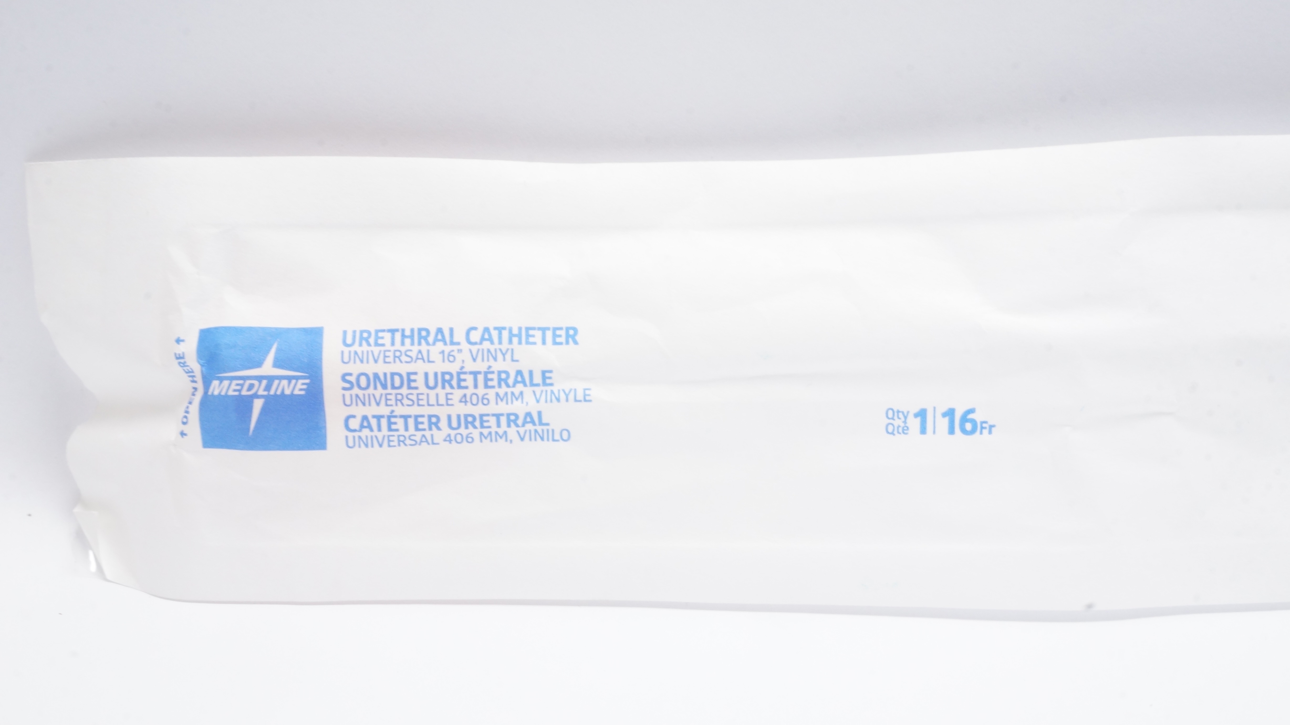 Medline DYND10724 Urethral Cath. 16 Fr x 16inch