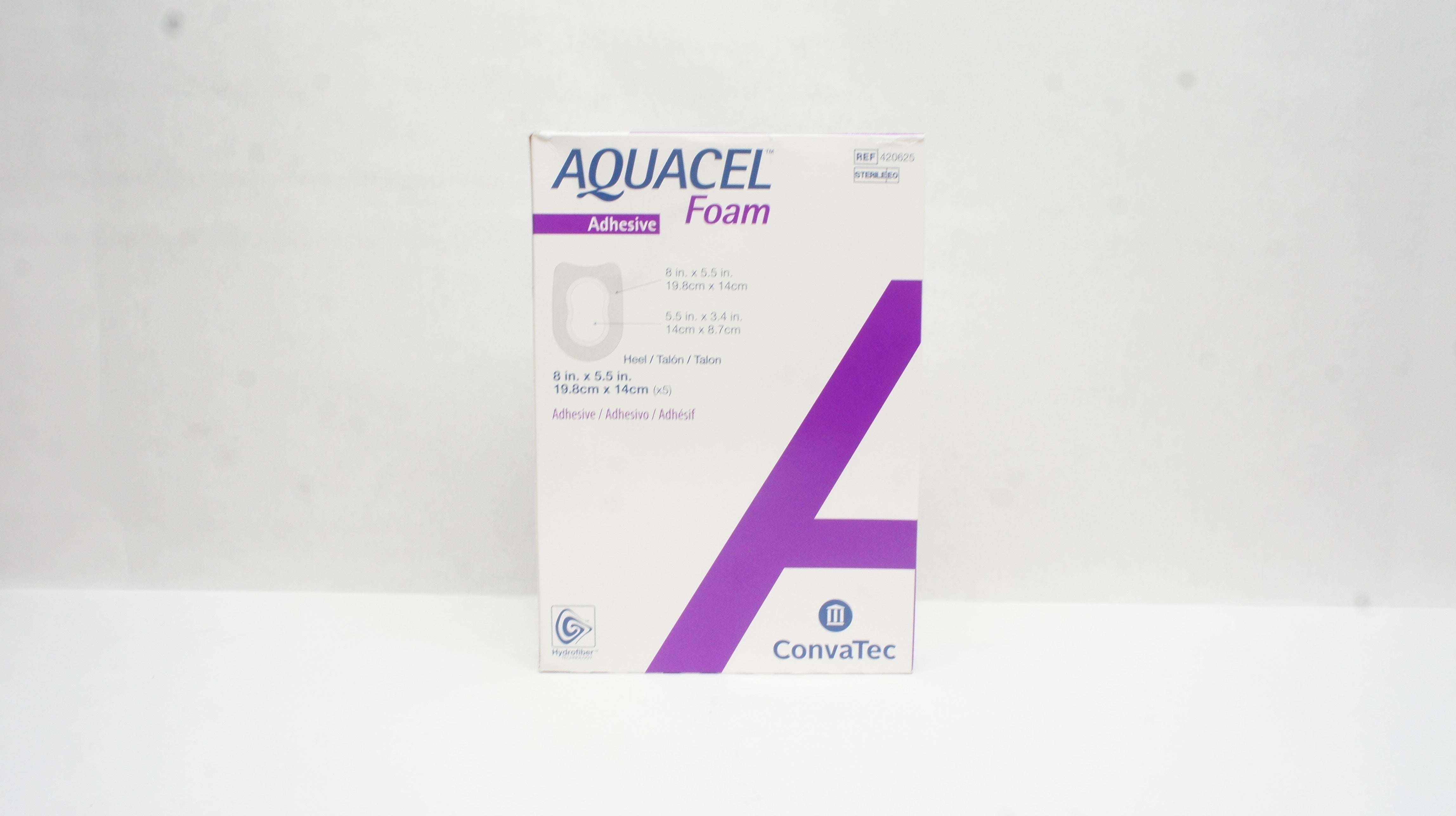 ConvaTec 420625 Aquacel Adhesive Foam Dressing 8 x 5.5inch - Box of 5
