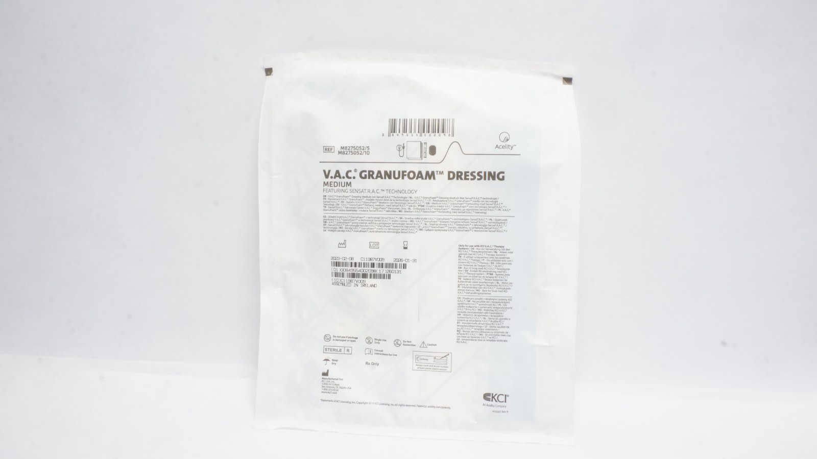 KCI M8275052/5 V.A.C. Granufoam Dressing Medium Wound Care
