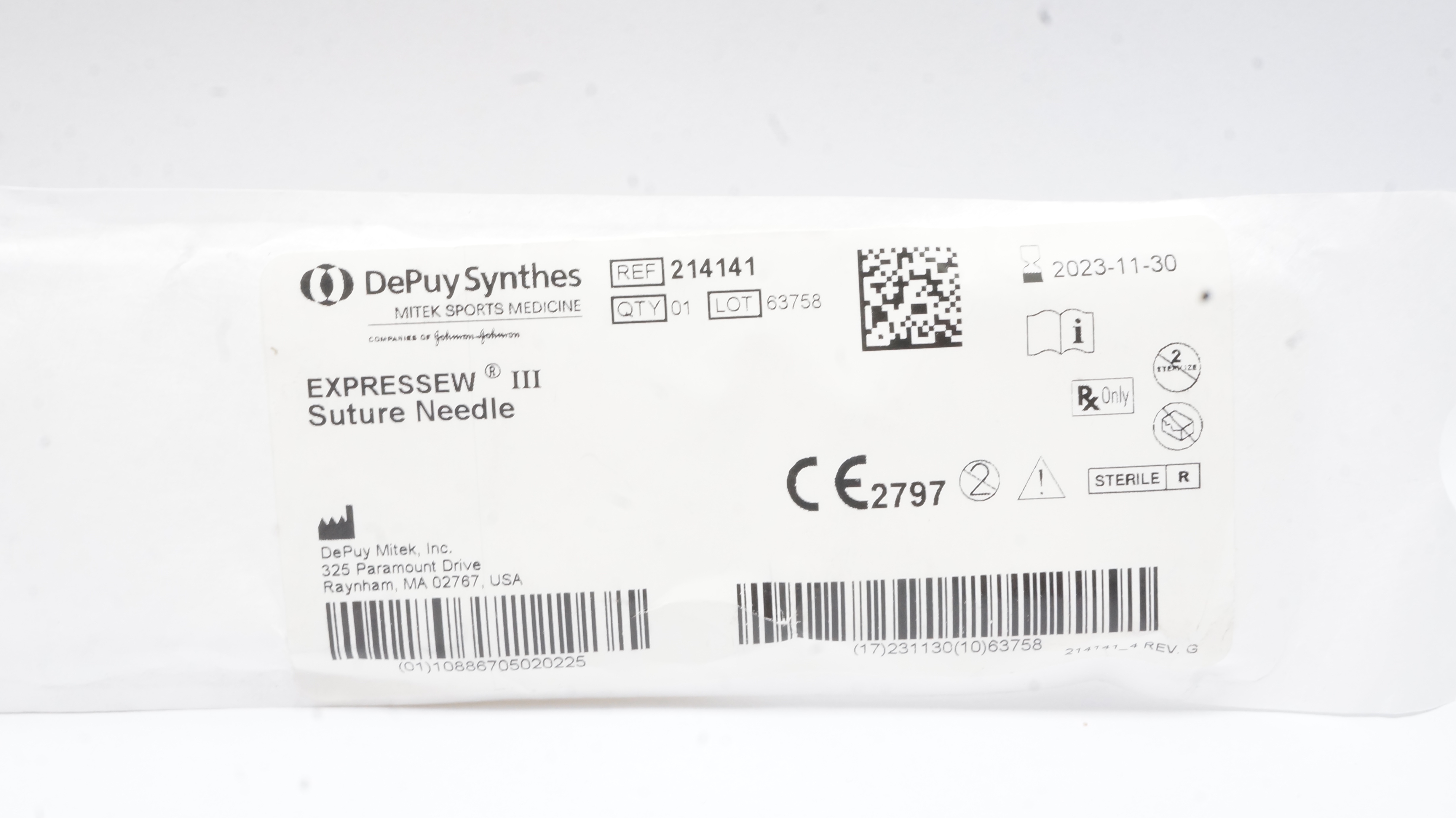DePuy 214141 Mitek Synthes EXPRESSEW III Stre Ndle (x)