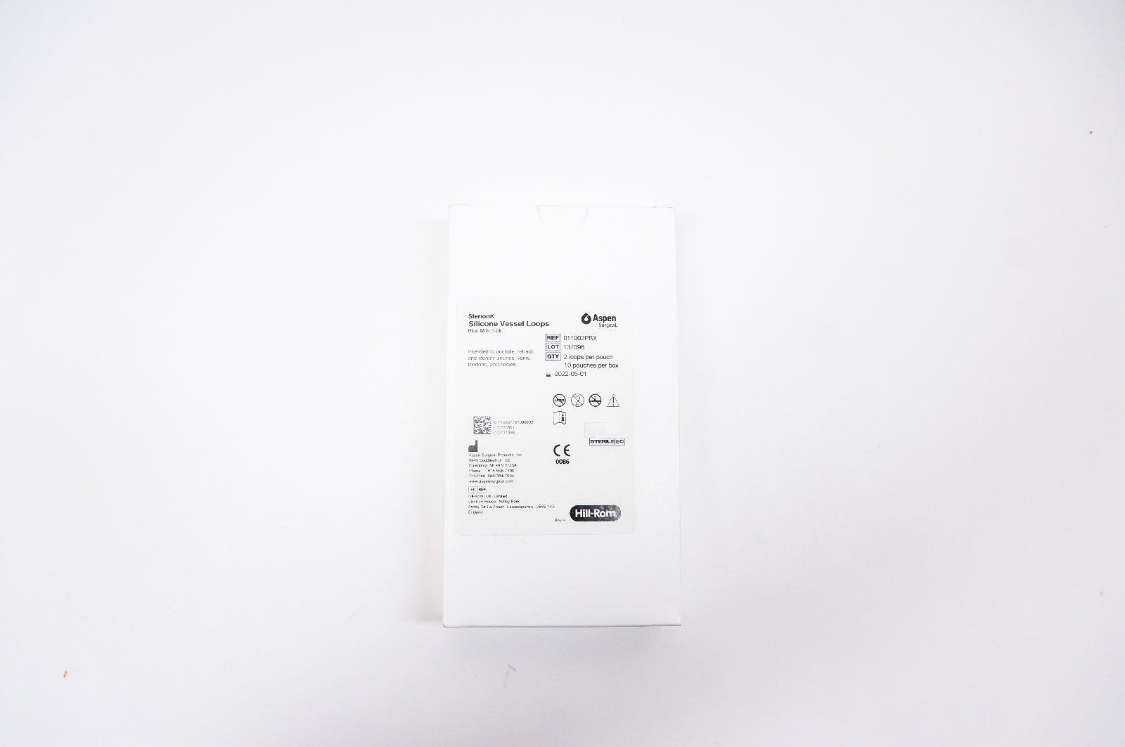 Aspen 011002PBX Silicone Vessel Loops, Blue Mini - Pack of 2 Box of 10