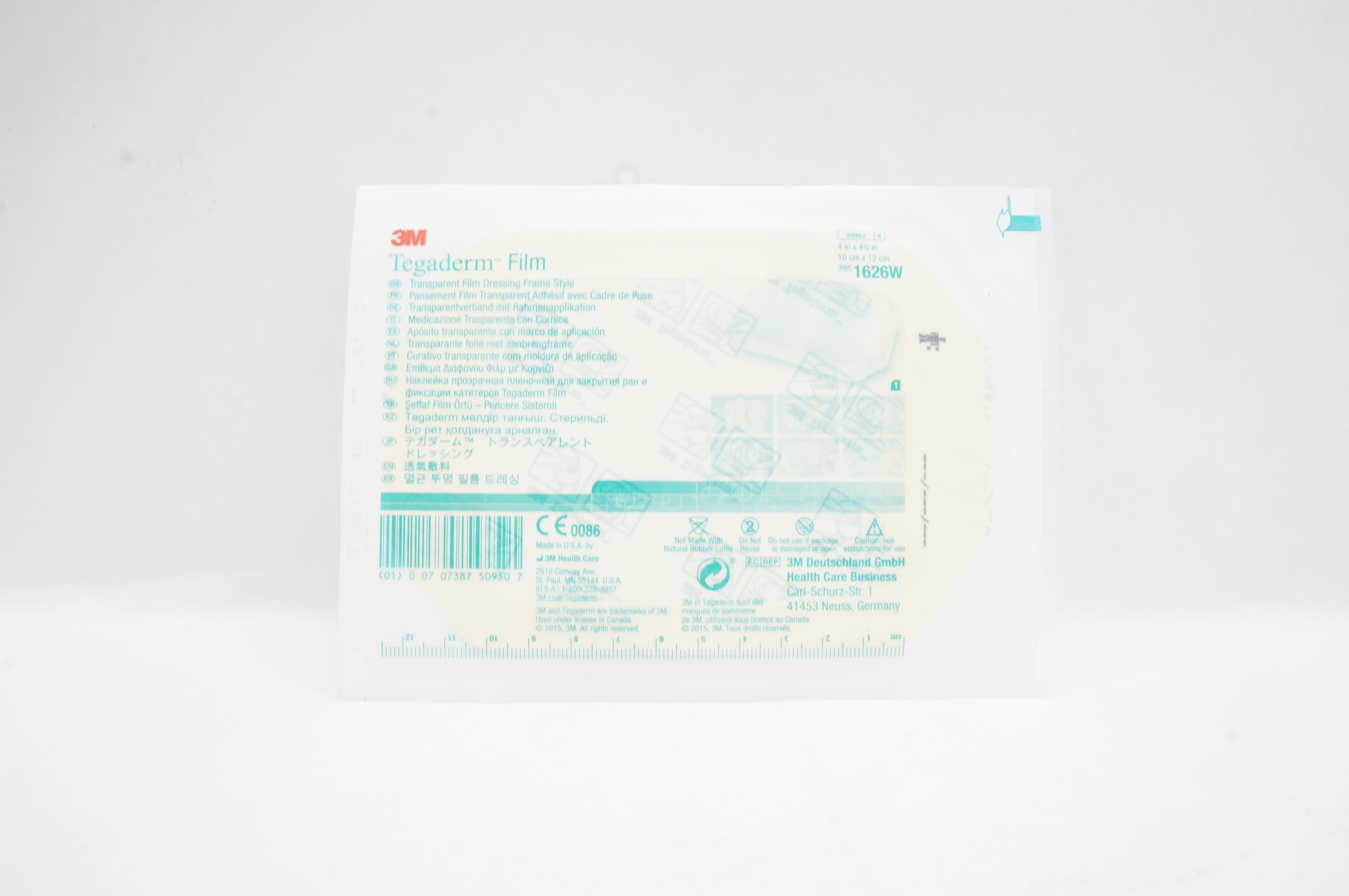 3M 1626W Tegaderm Transparent Film Dressing Frame Style 4inch x 4-3/4inch (x)