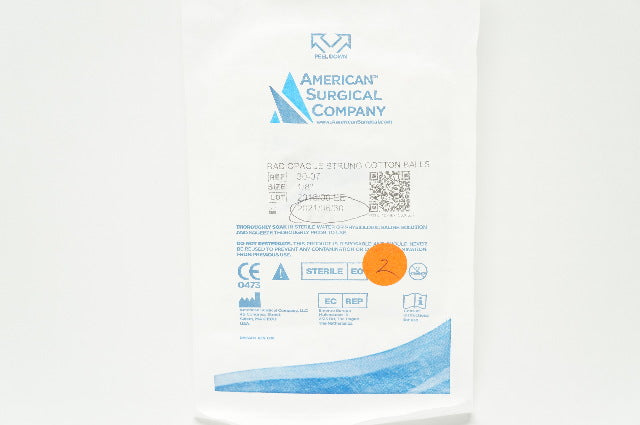 American Surgical Company 30-07 Radiopaque Strung Cotton Balls 1/8inch (x)
